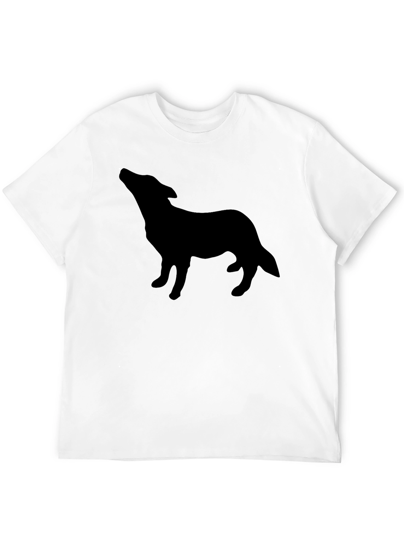Black Dog Silhouette T-Shirt | Casual Graphic Tee