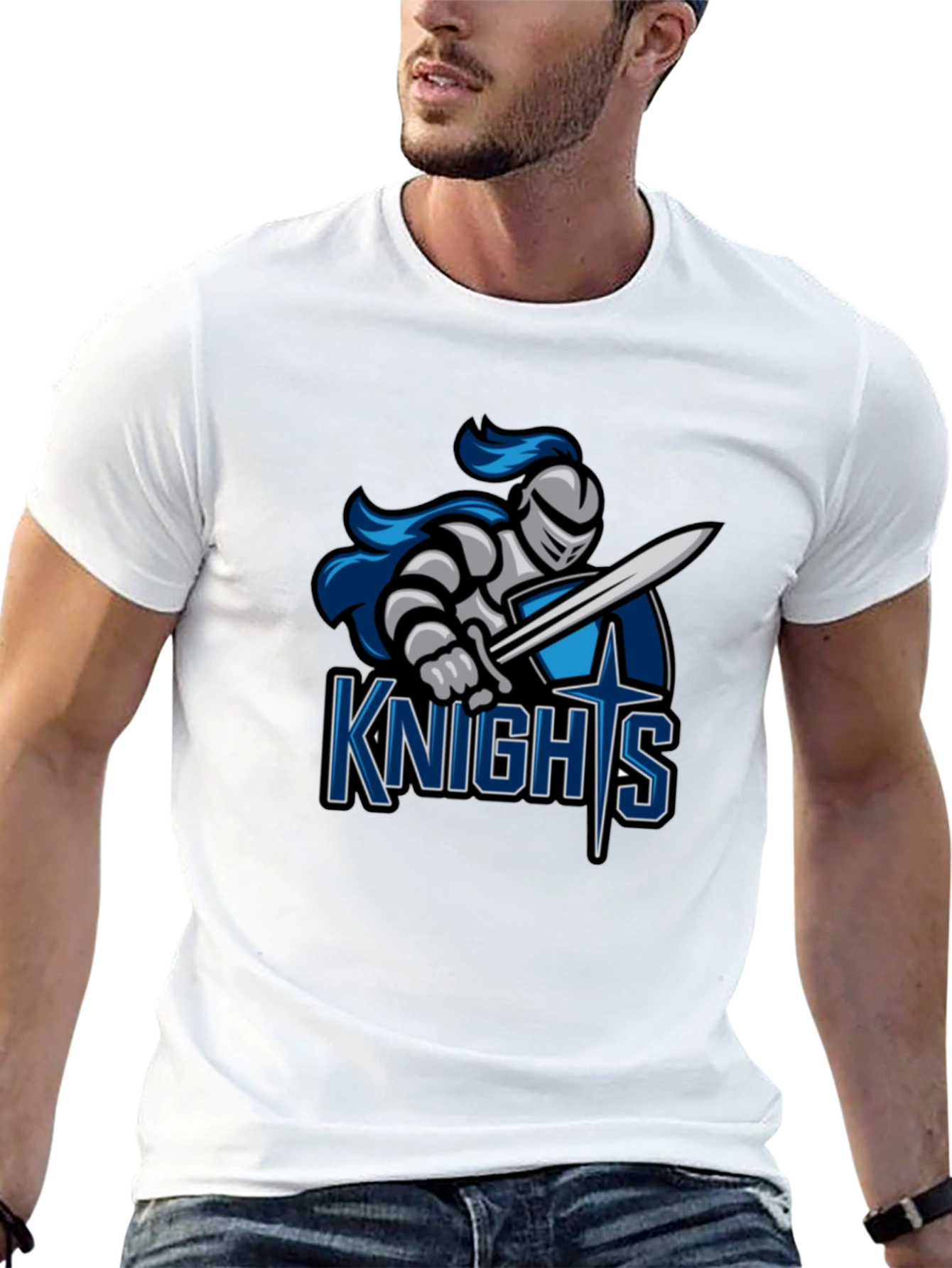 Knights T-Shirt - Black Tee with Graphic Print