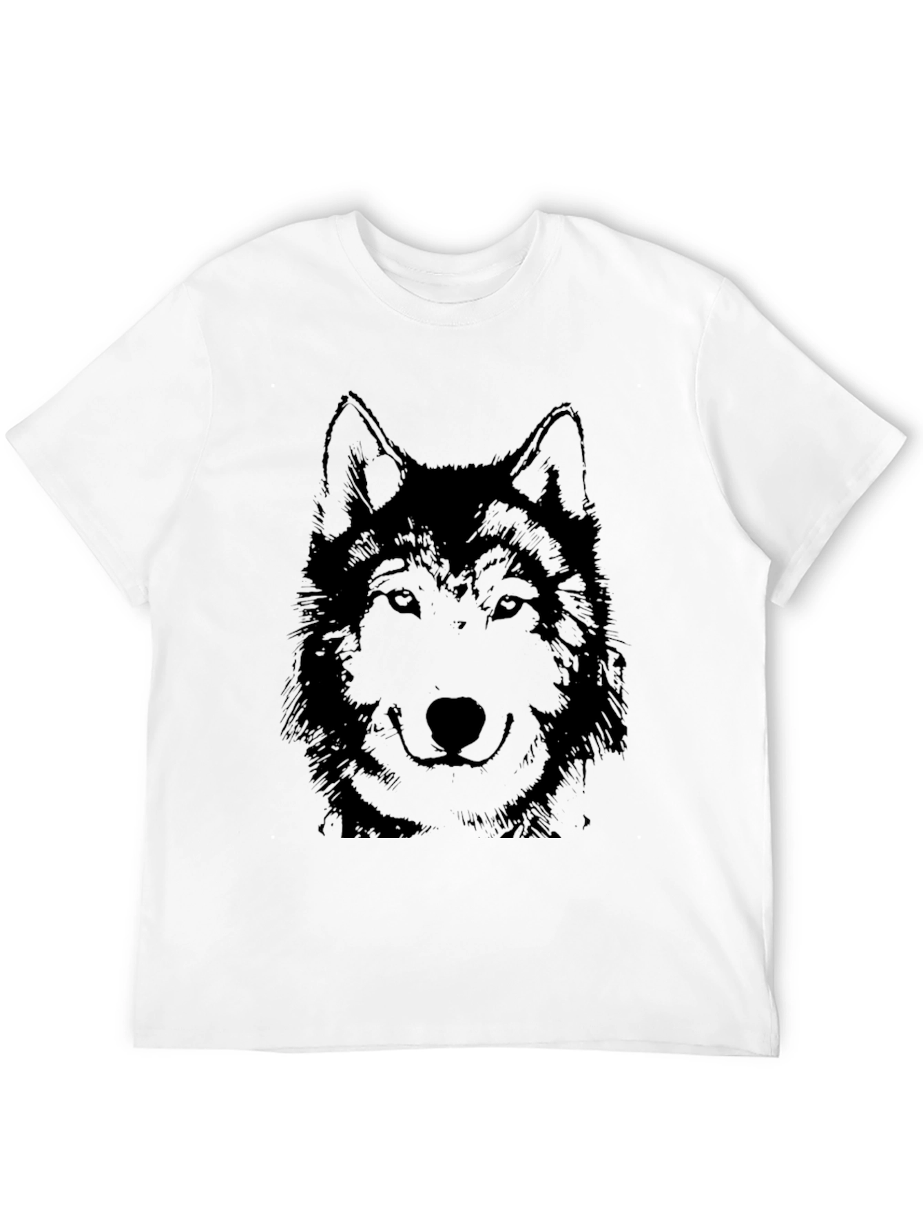 Wolf Graphic Print Black T-Shirt