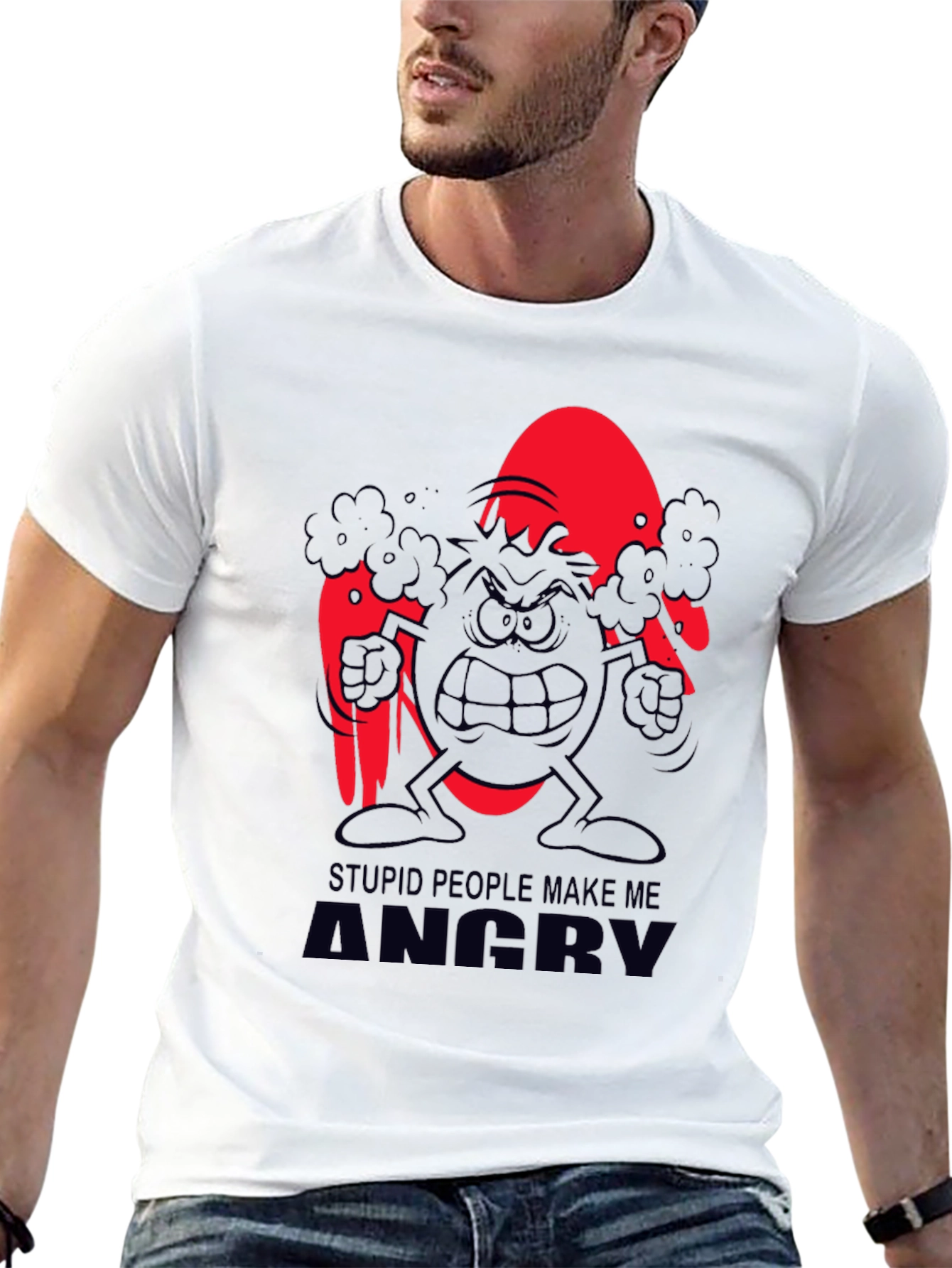 Angry Egg Graphic T-Shirt