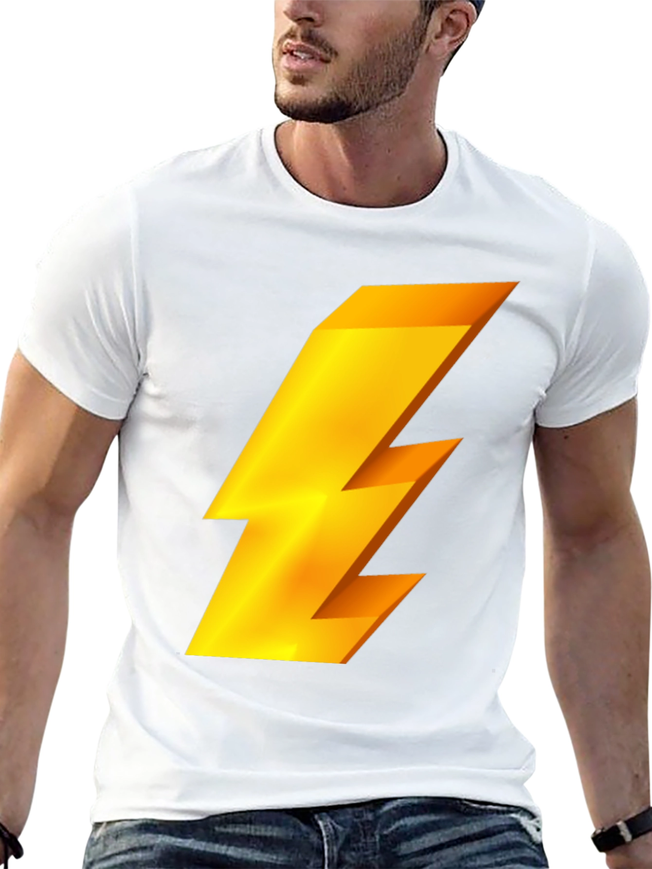 Lightning Bolt Graphic Tee - Black