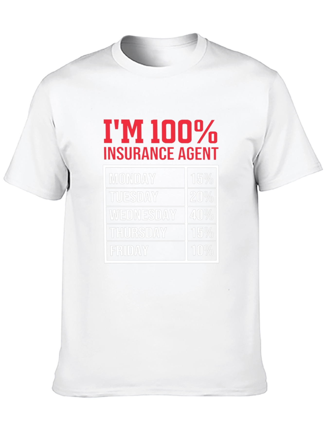 Im 100% Insurance Agent T-Shirt