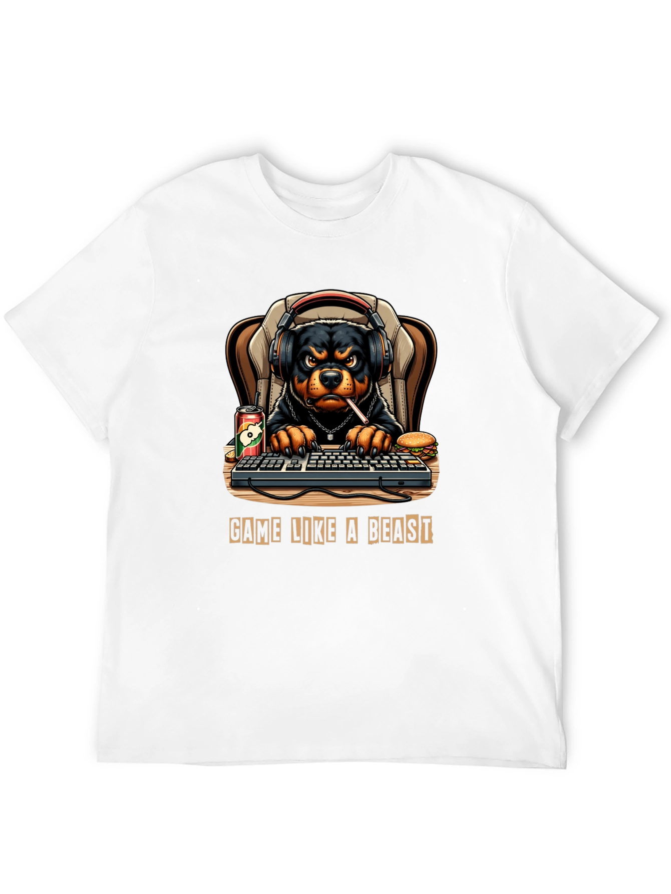 Game Like A Beast Rottweiler Gamer T-Shirt