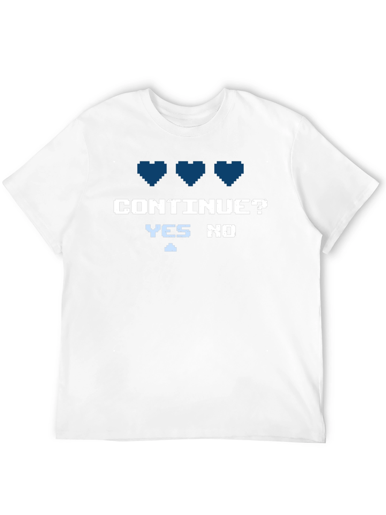 Gamer T-Shirt - Continue? Yes/No 8-Bit Style