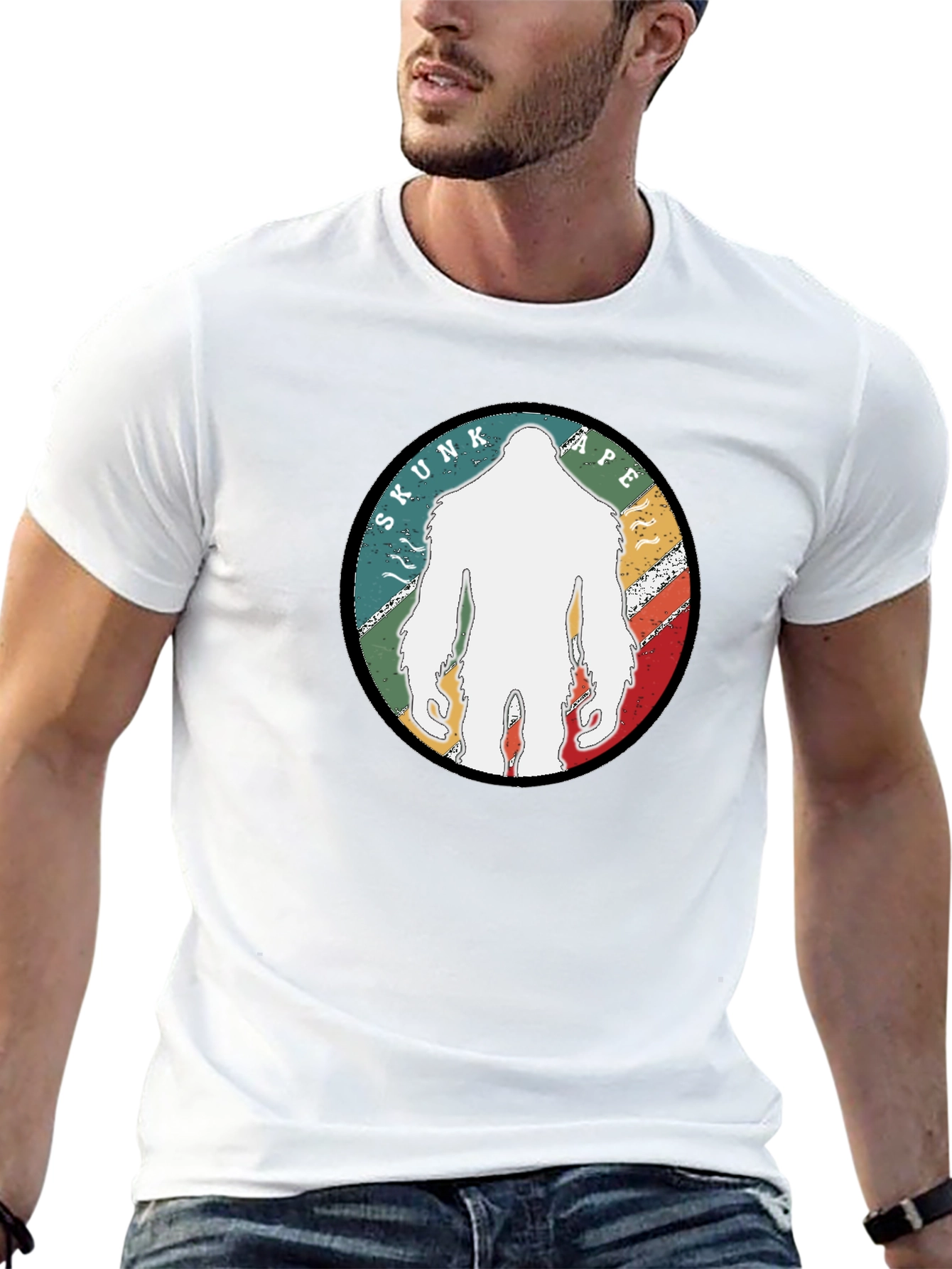 Skunk Ape Graphic Tee - Cryptozoology Bigfoot T-Shirt
