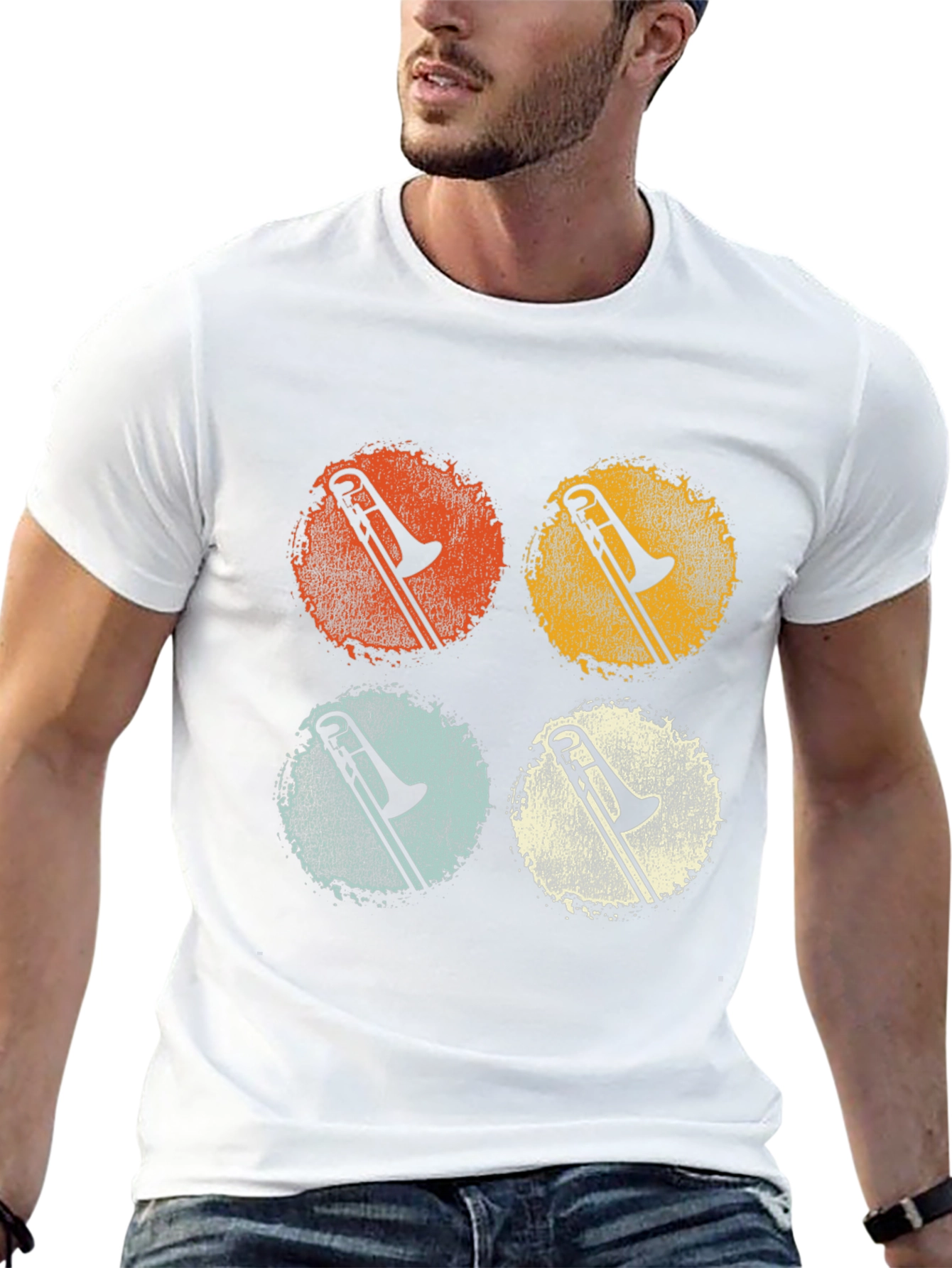 Retro Trombone Music T-Shirt