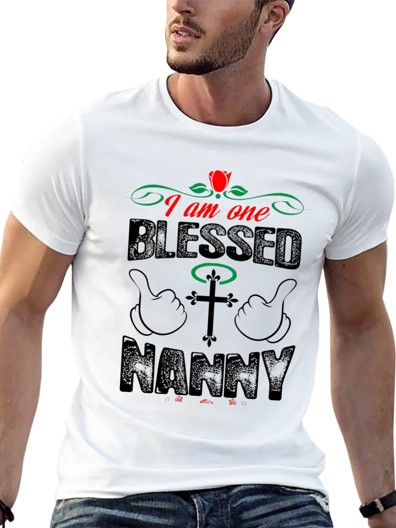 Blessed Nanny Graphic T-Shirt - Stylish & Comfortable