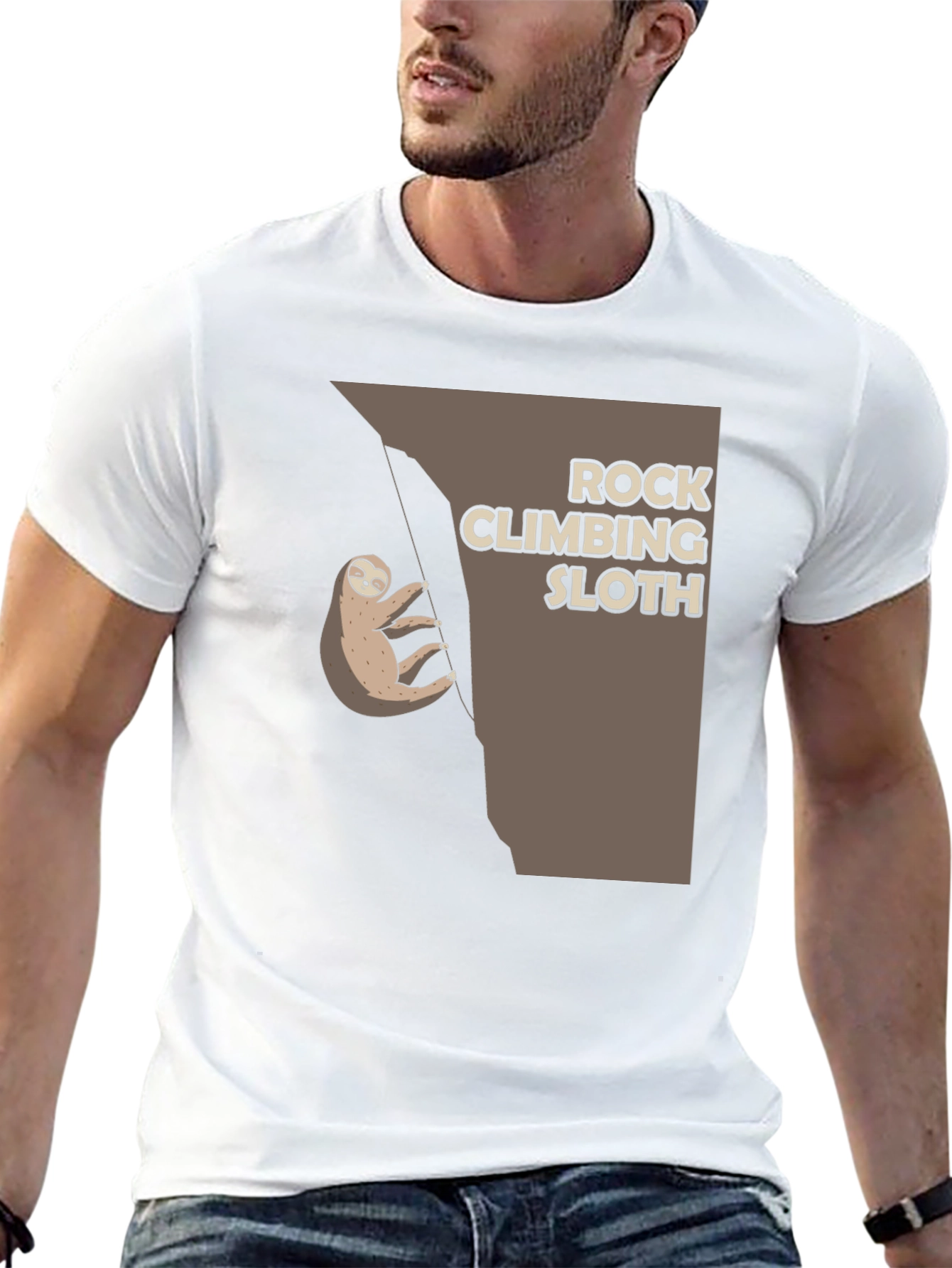 Rock Climbing Sloth T-Shirt - Cute Graphic Tee