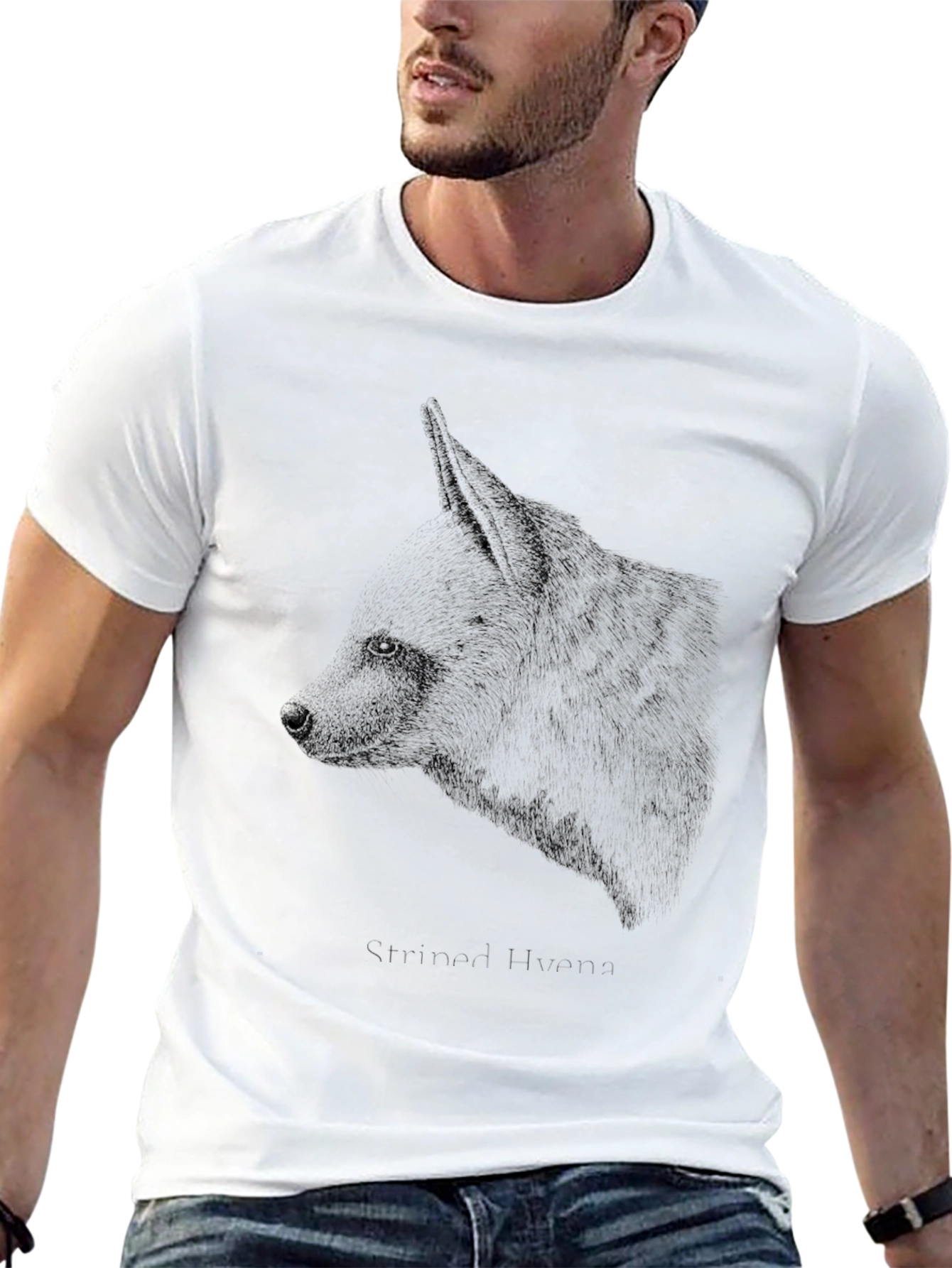 Black Wolf Graphic Print T-Shirt