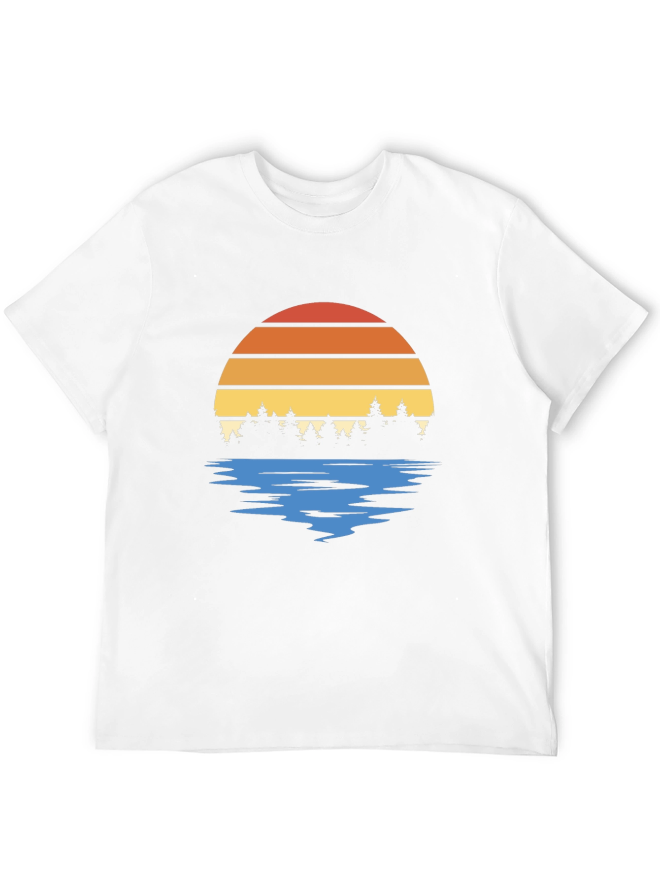 Retro Sunset Trees Graphic Tee