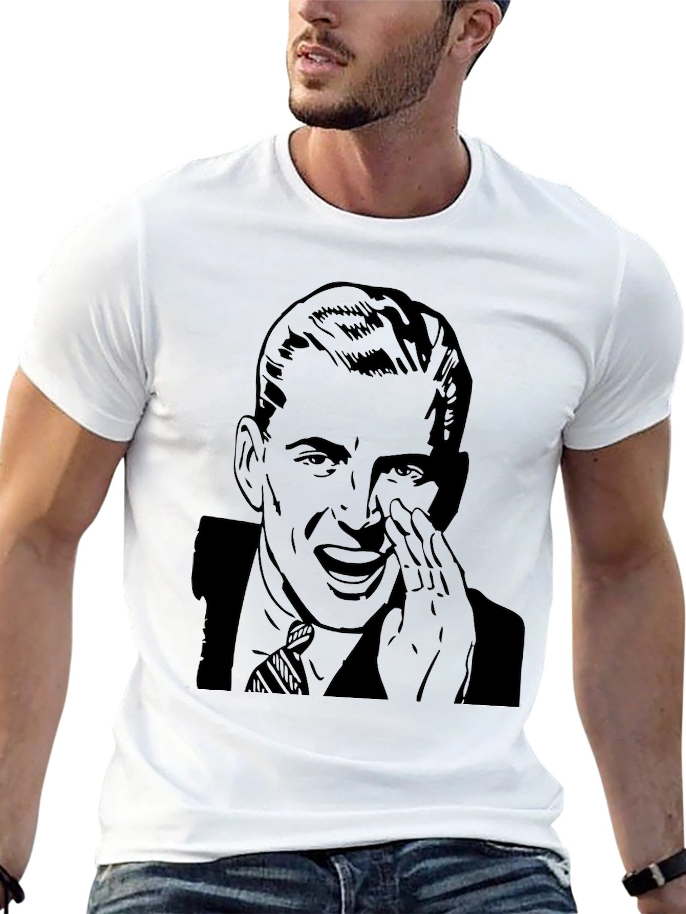 Retro Man Graphic Tee - Black