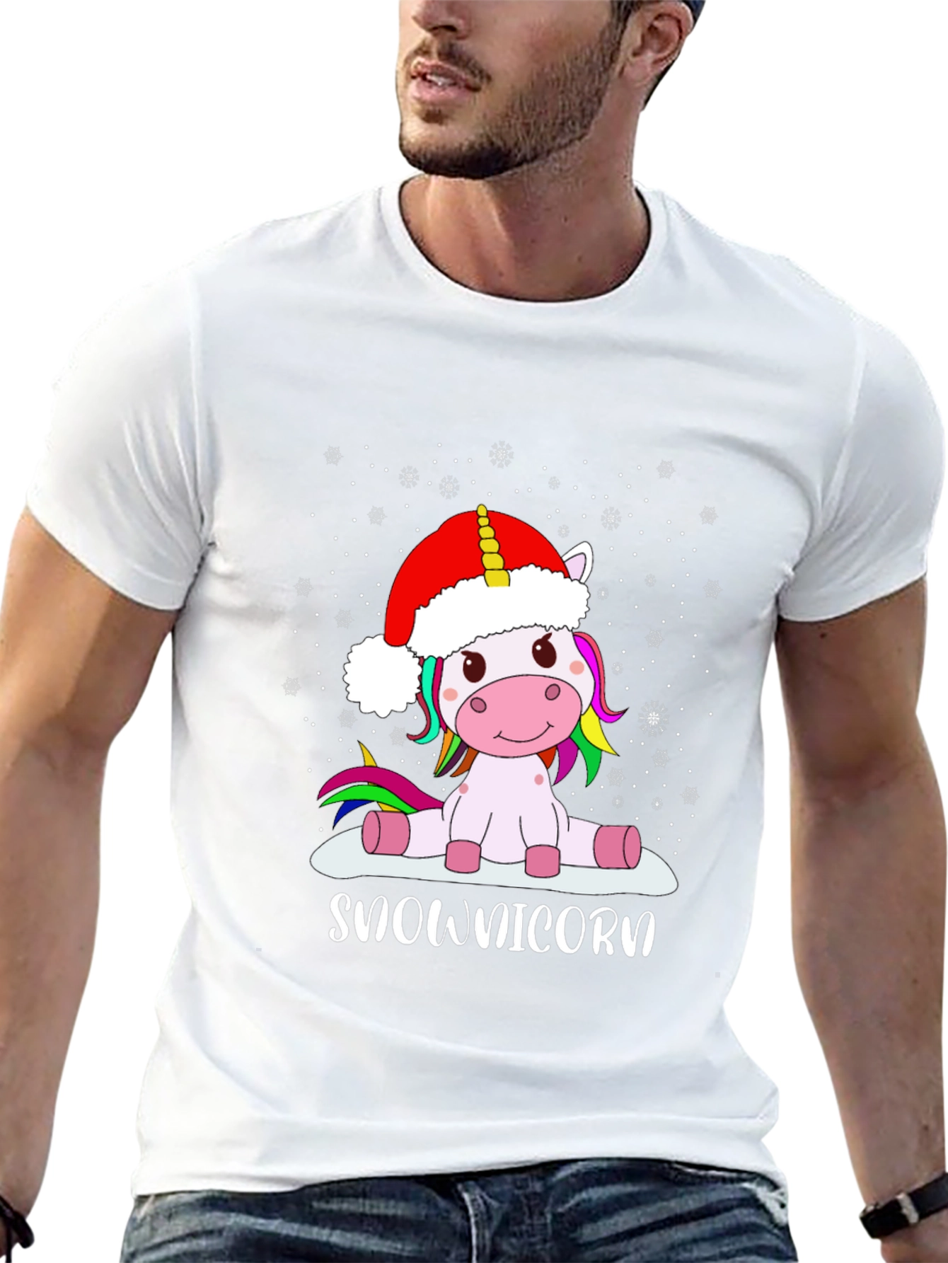 Snow-nicorn Christmas T-Shirt