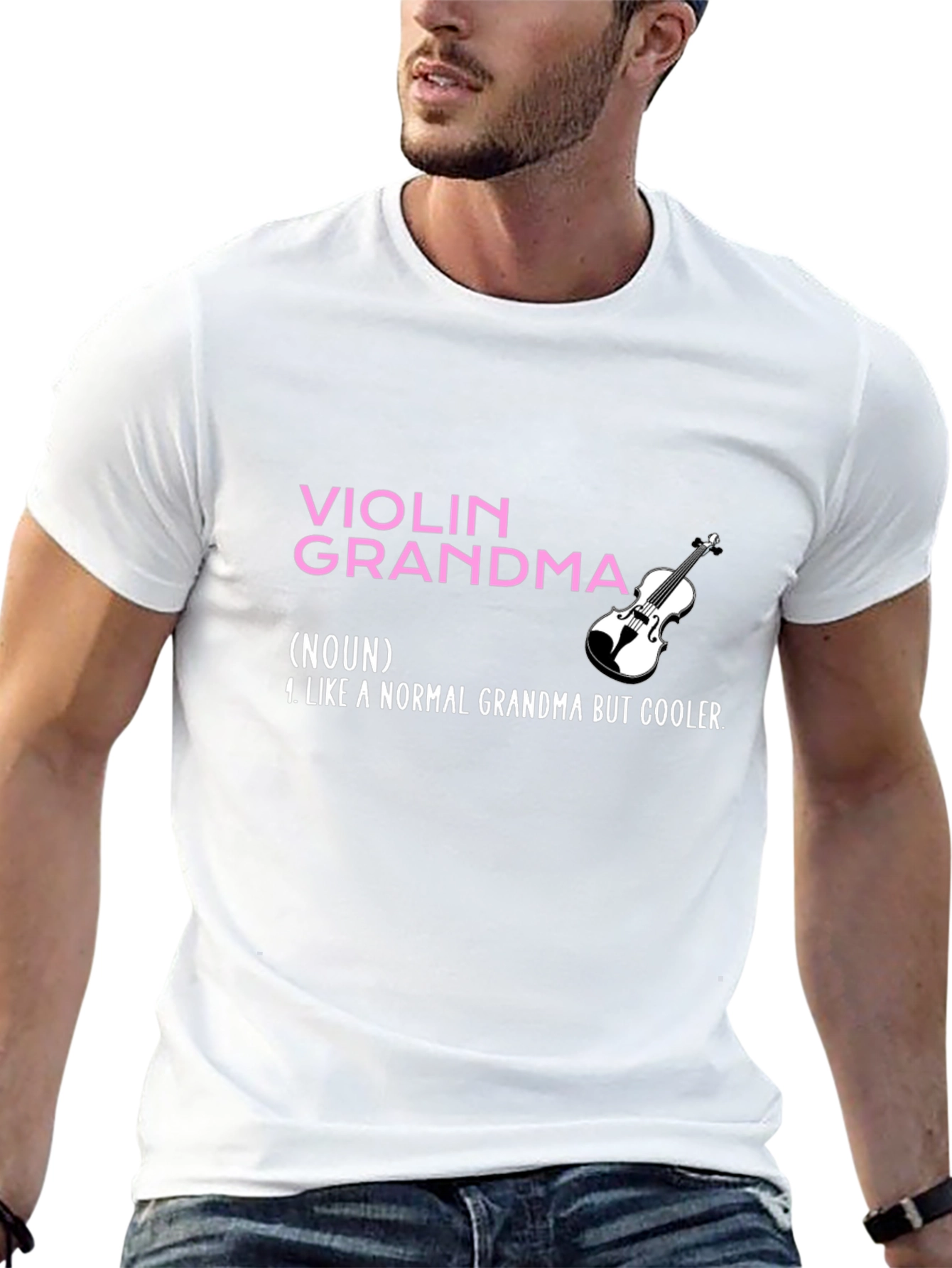 Violin Grandma Graphic Tee - Musician Grandmother T-Shirt