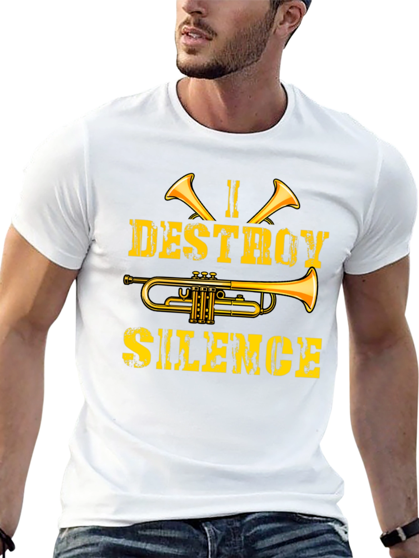 I Destroy Silence Trumpet T-Shirt