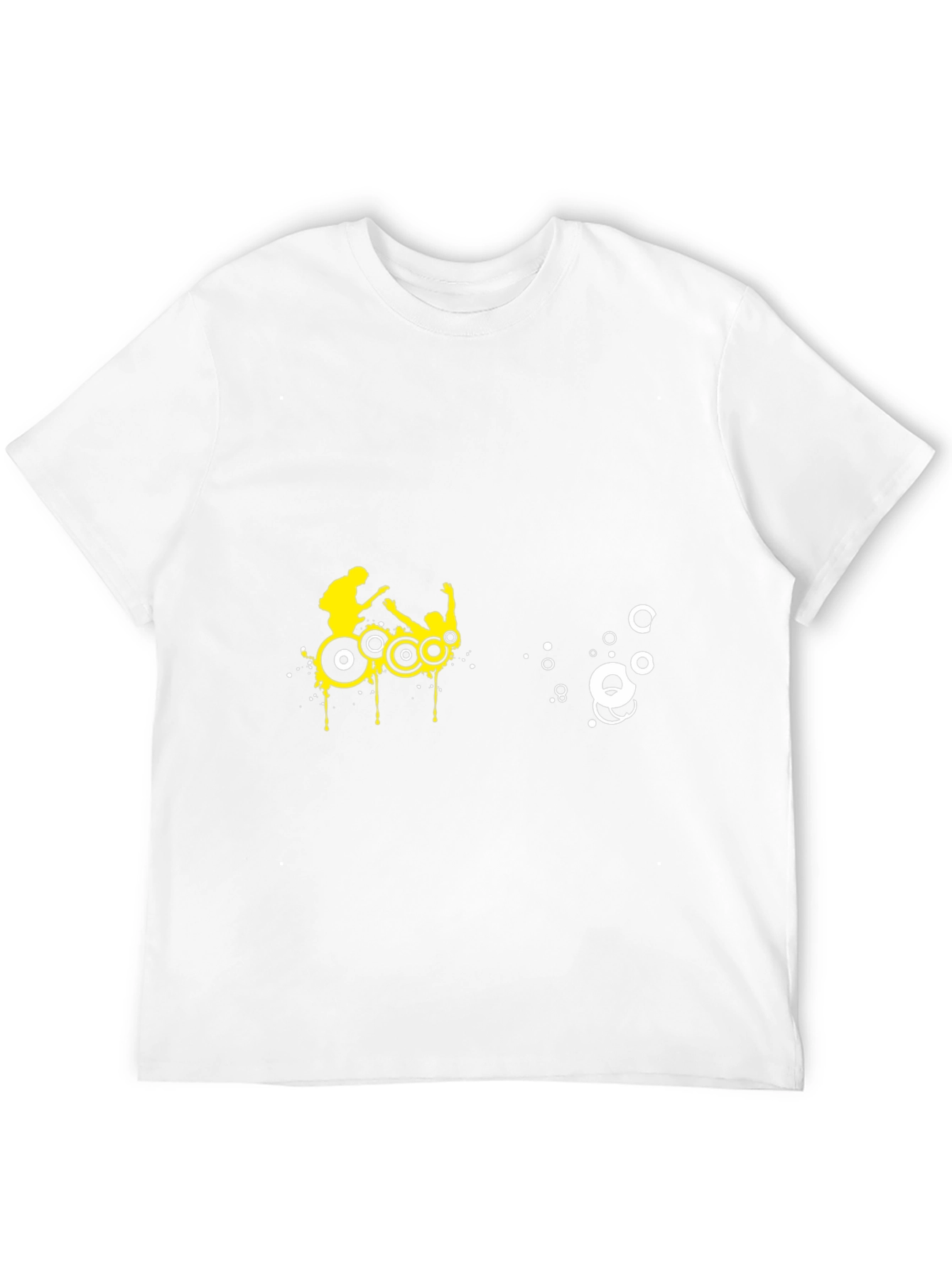 Cool Graphic Tee - Black T-Shirt with Music Design