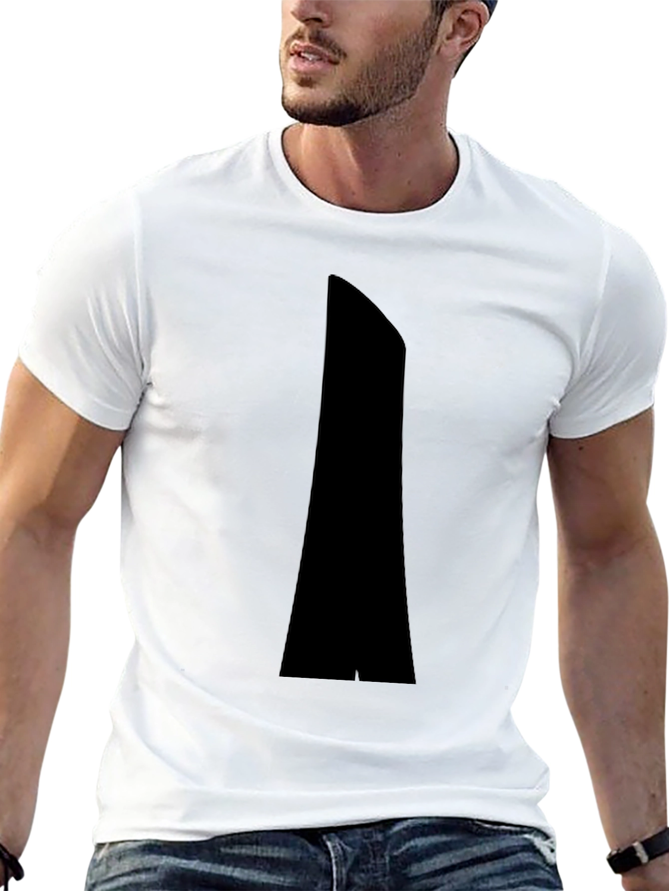 Modern Black Graphic Tee - Stylish Comfort