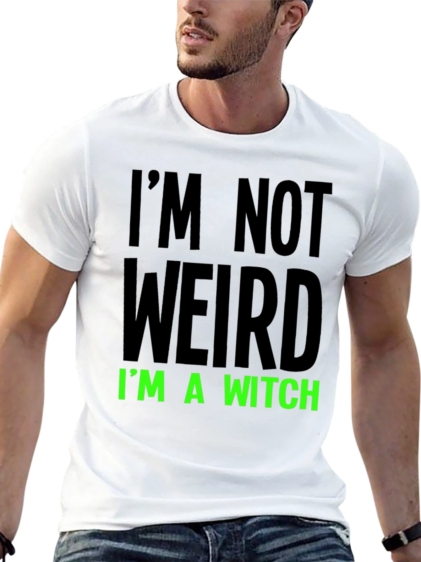 Im Not Weird Im a Witch Black Tee