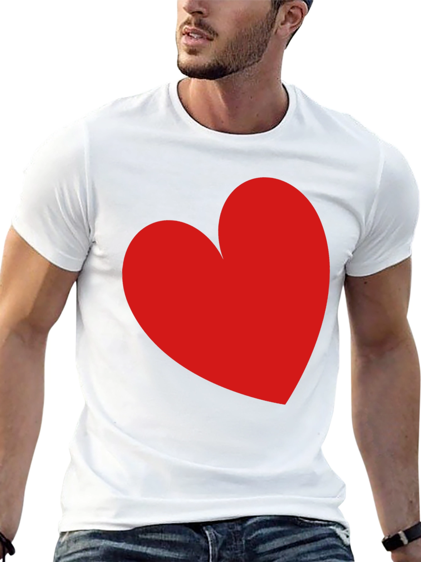 Red Heart Black T-Shirt