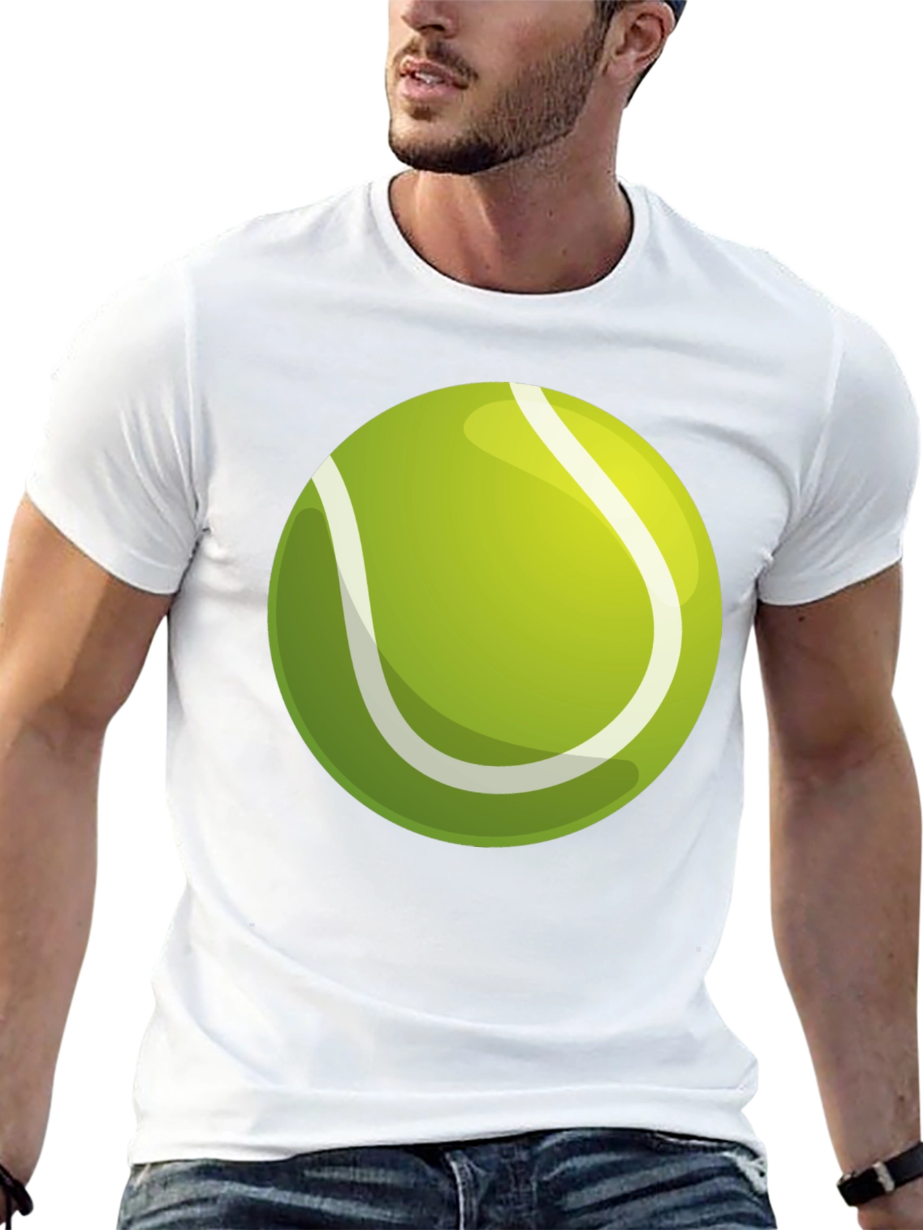 Tennis Ball Graphic Black T-Shirt