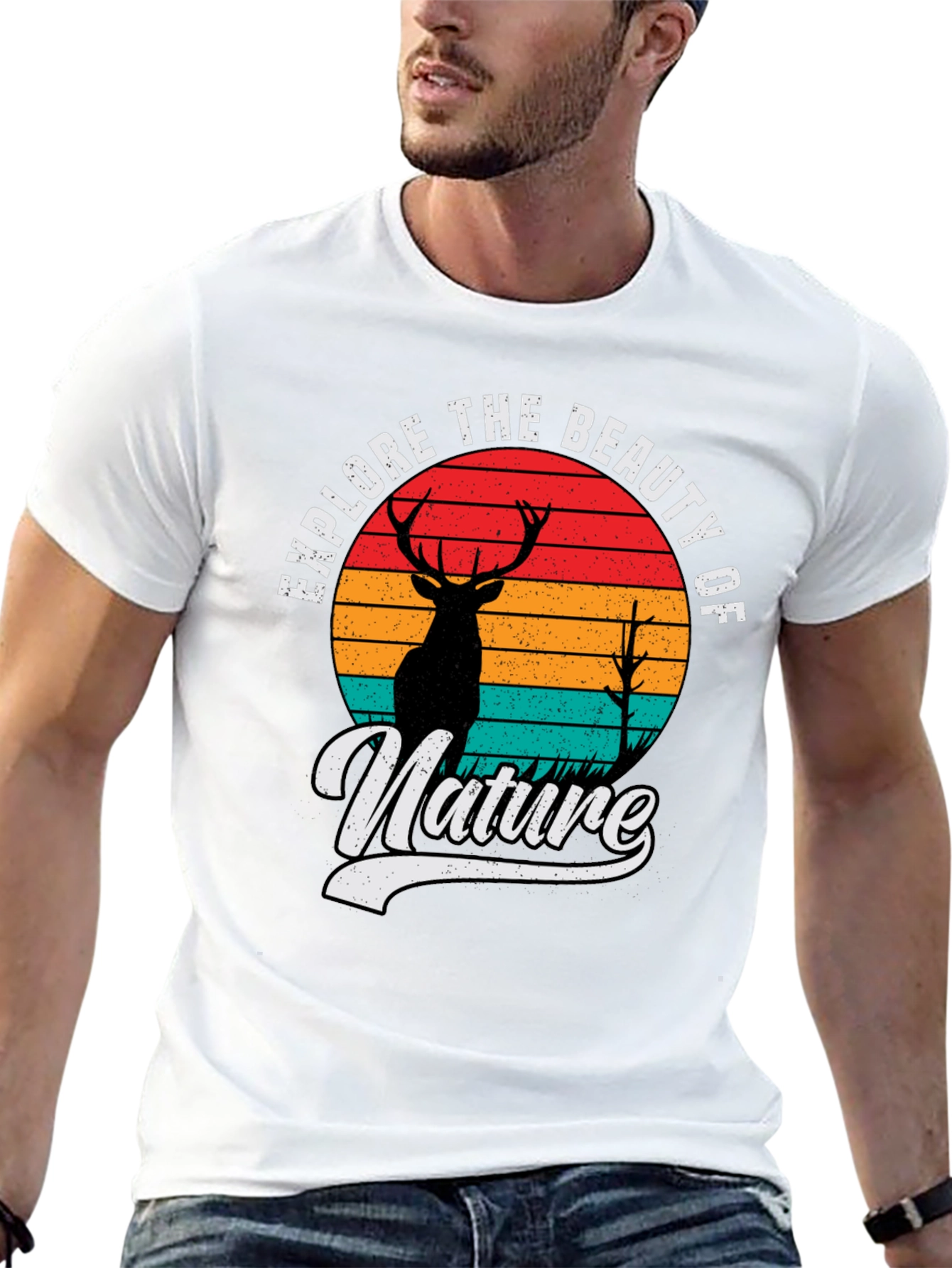 Explore Nature T-Shirt: Deer Graphic Tee