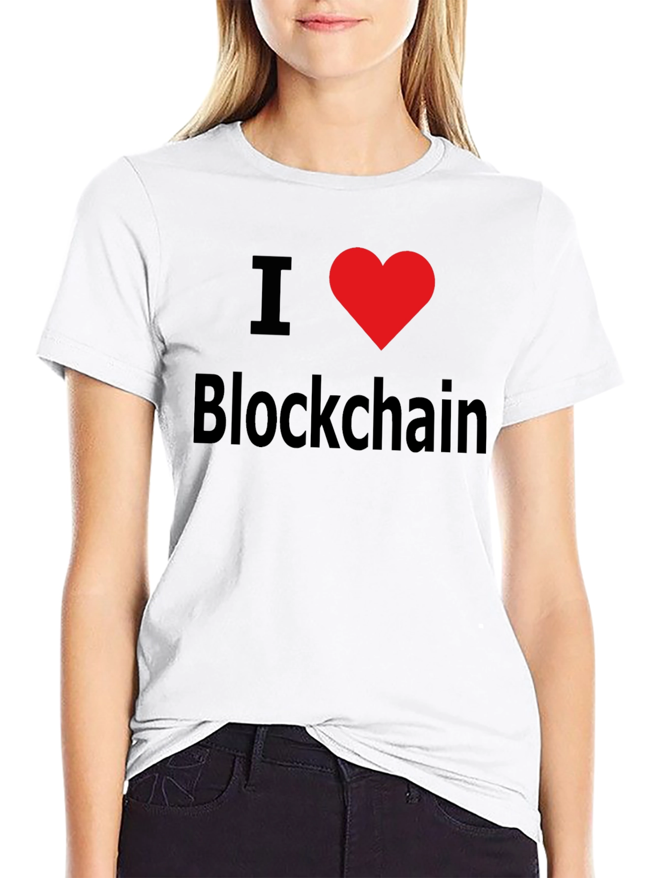 I Love Blockchain T-Shirt Black
