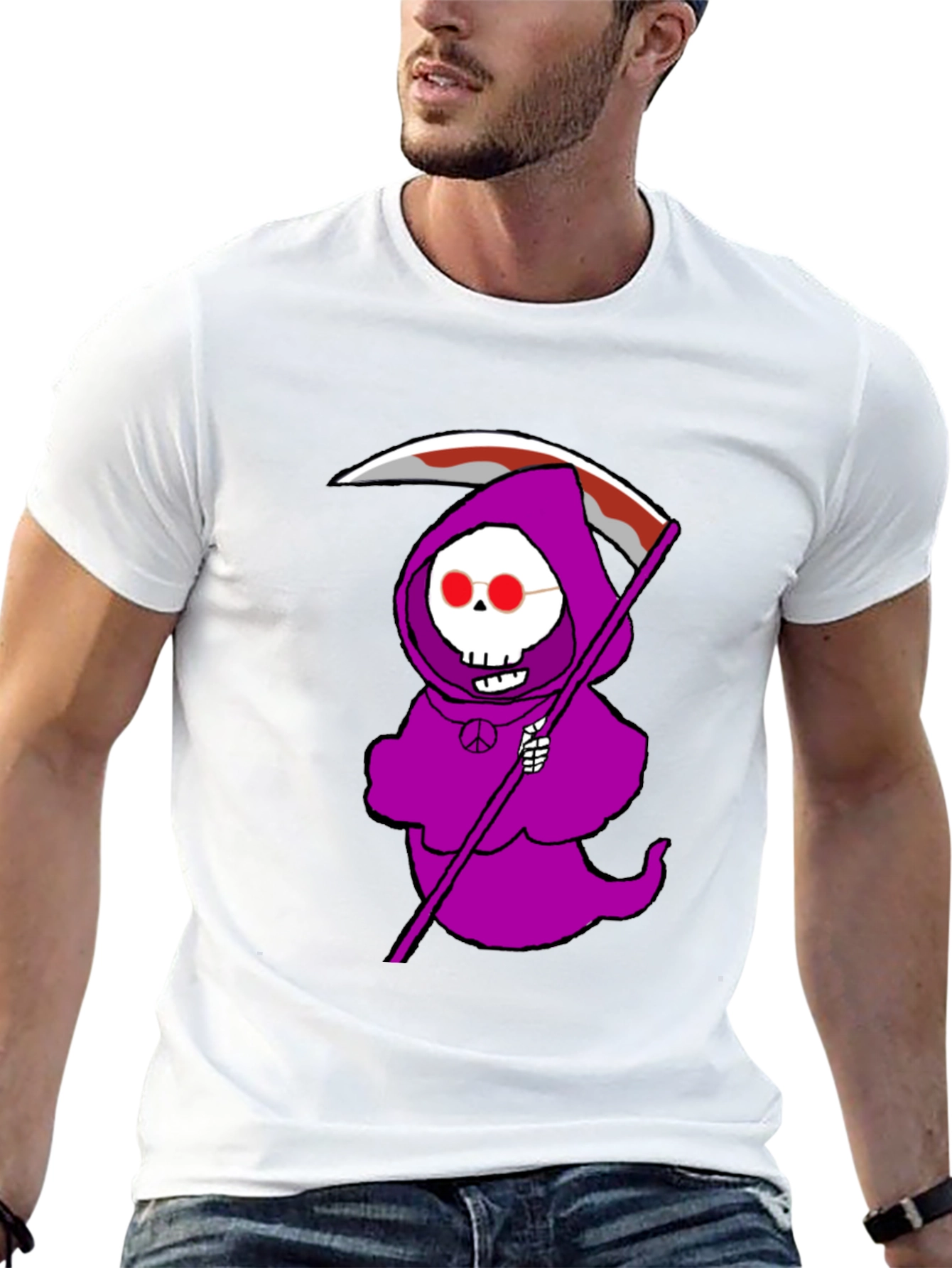 Grim Reaper Peace Sign T-Shirt