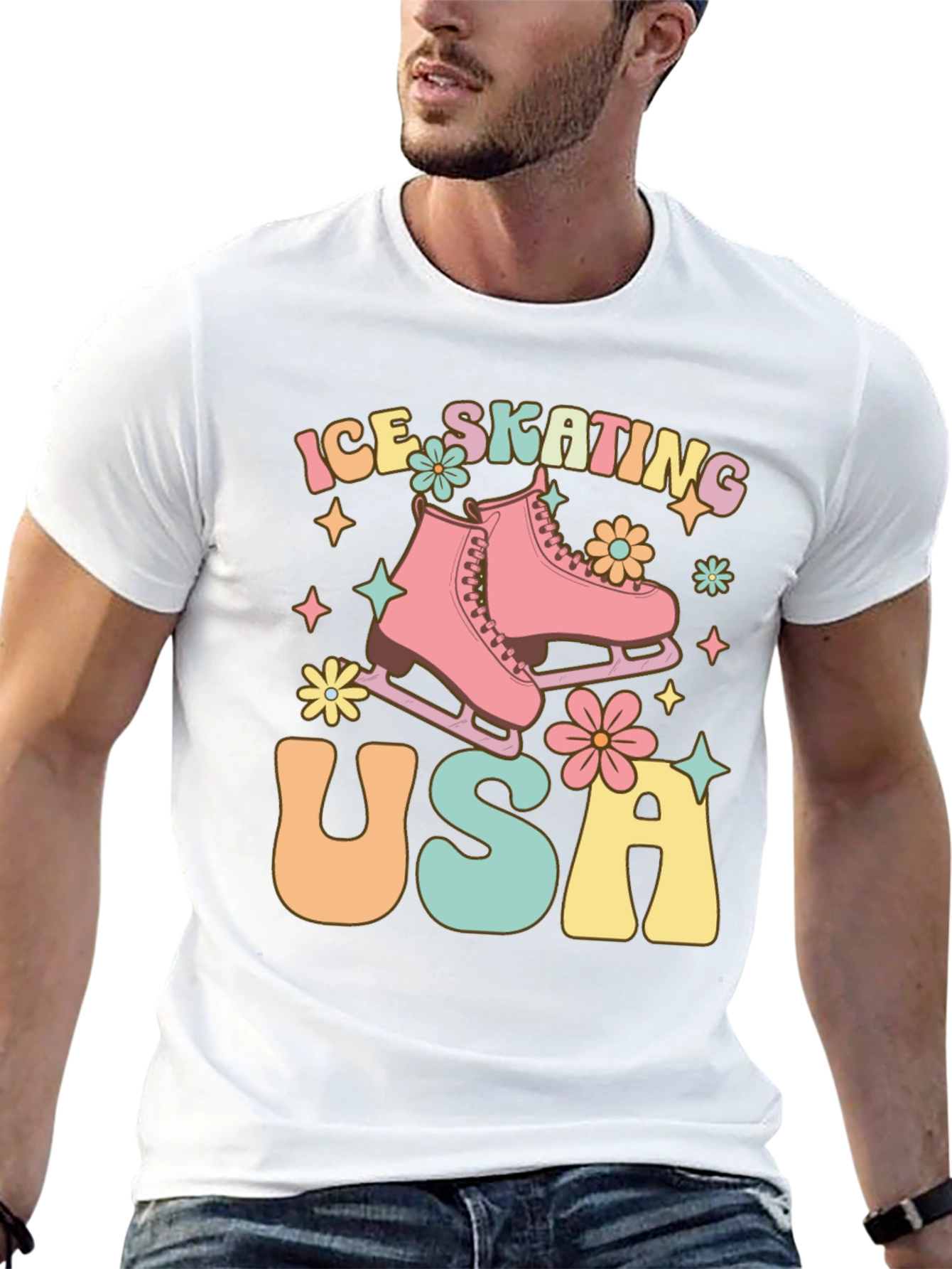 Ice Skating USA Graphic Tee