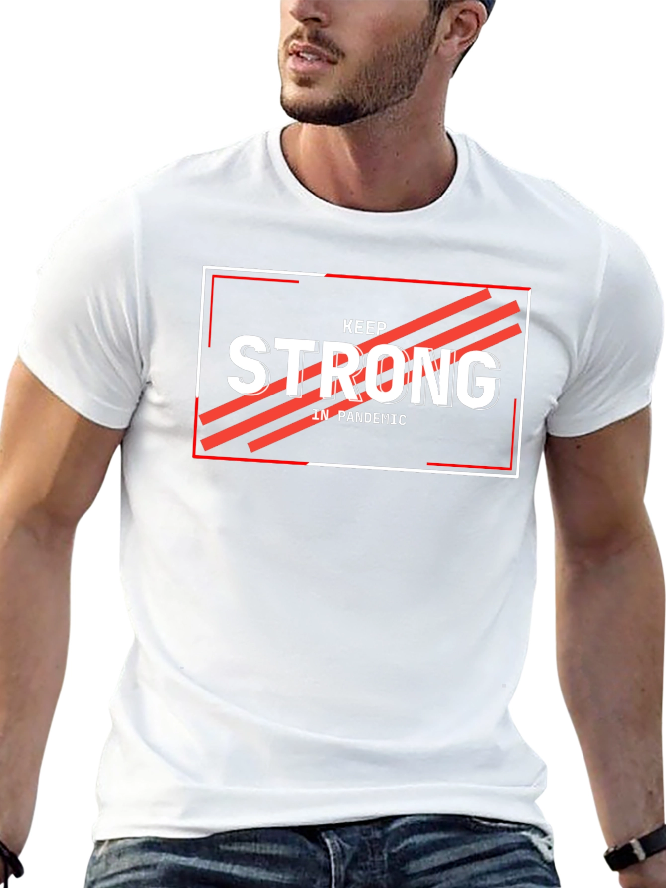 Keep Strong in Pandemic Black Graphic Tee