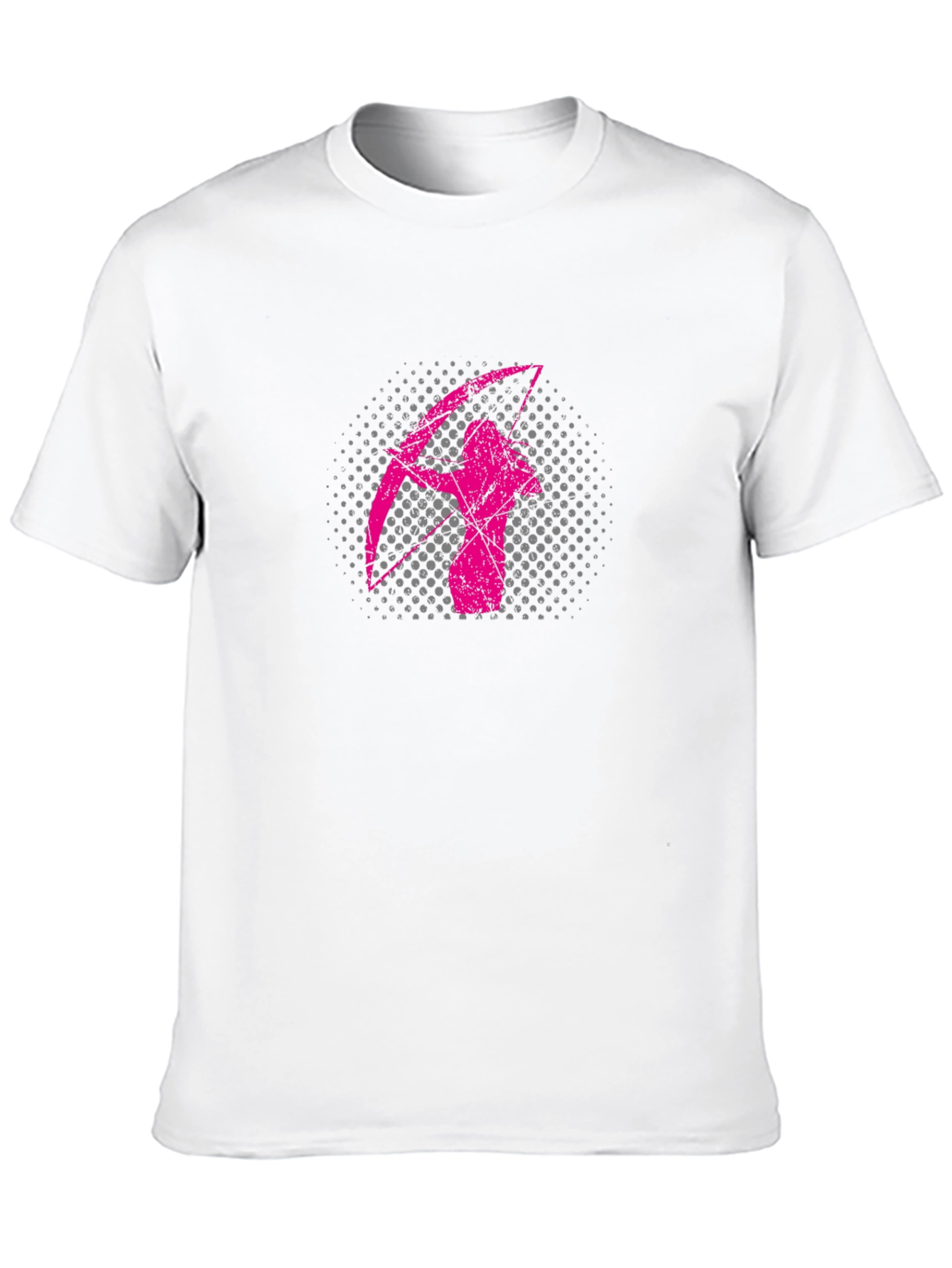 Pink Archer Graphic Black T-Shirt