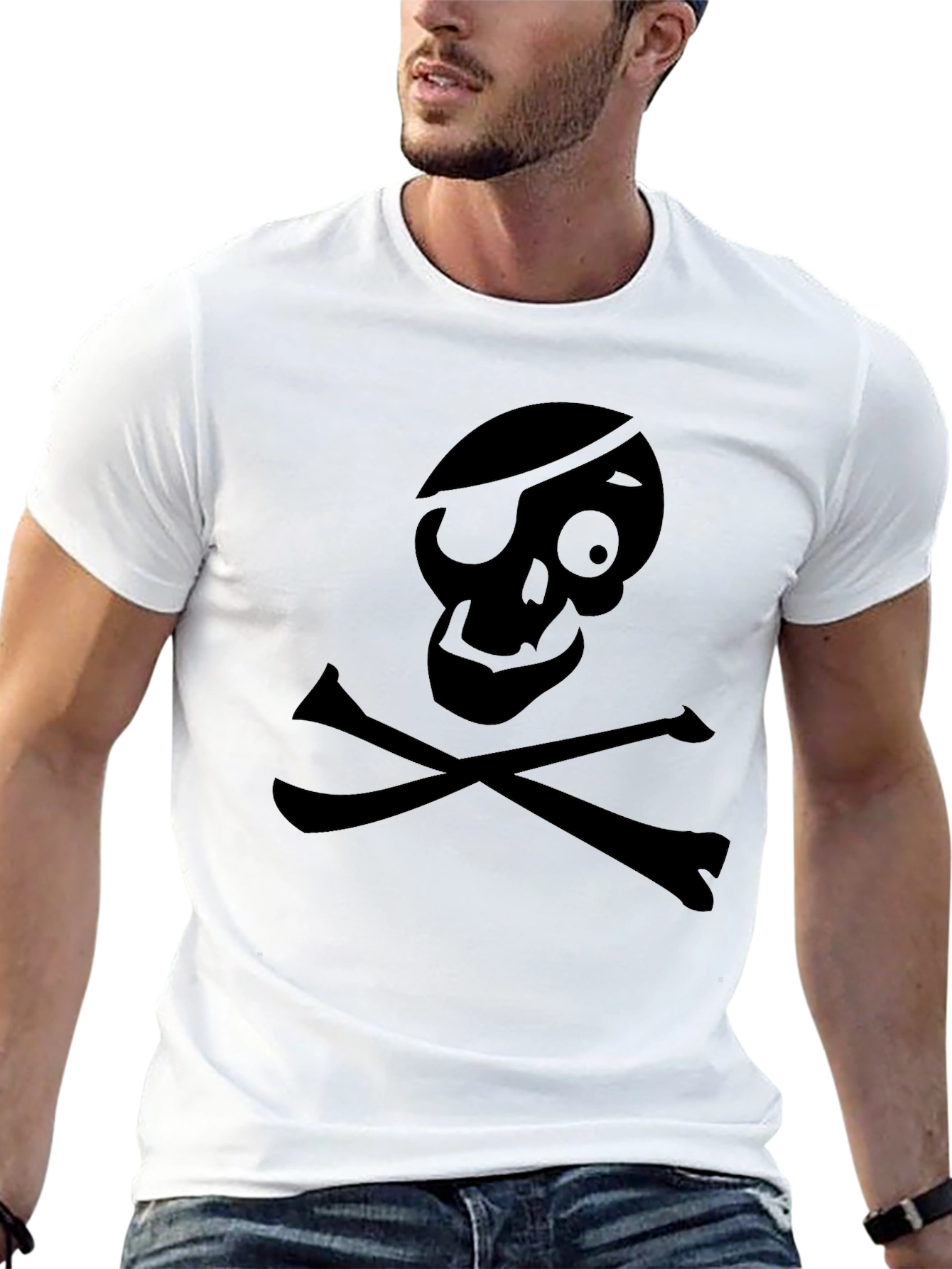 Pirate Skull & Crossbones Black T-Shirt