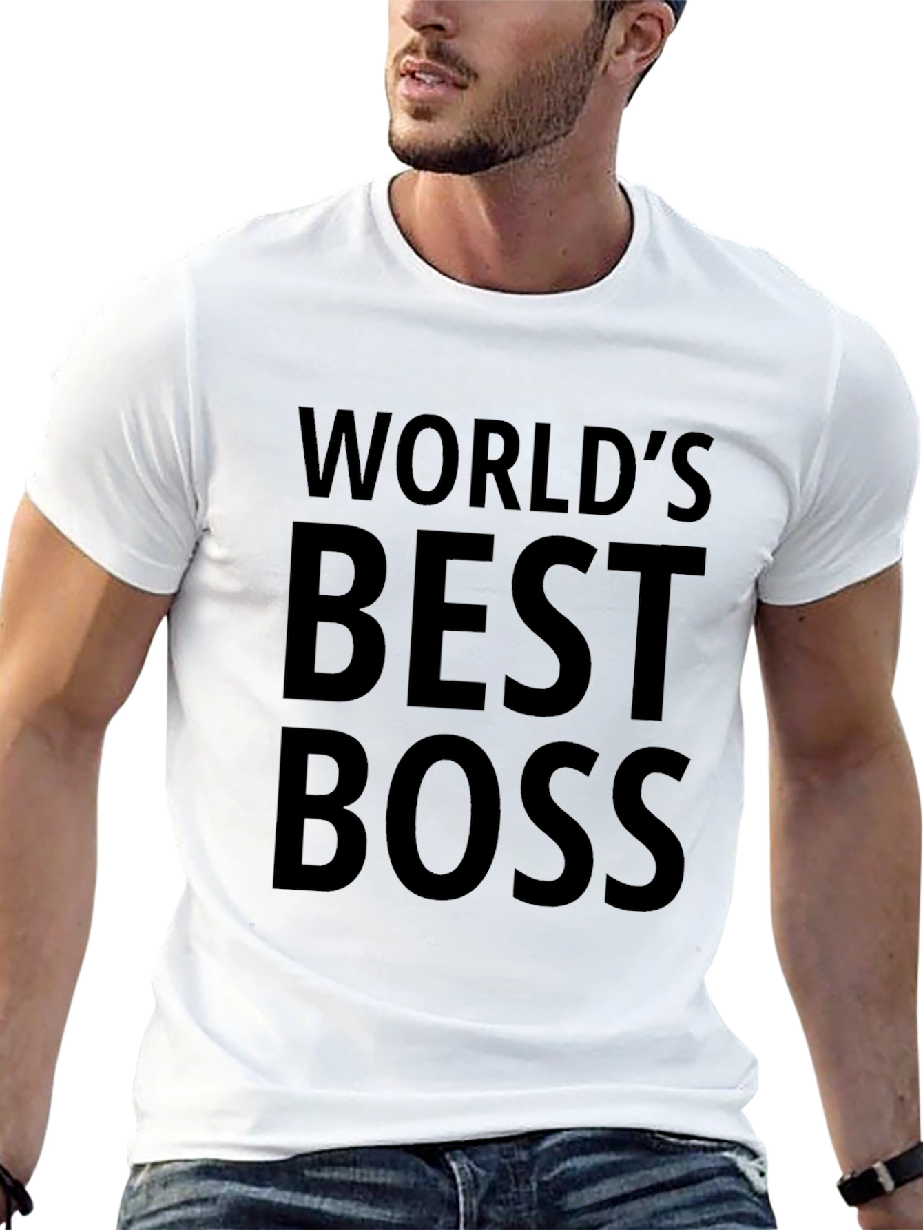 Worlds Best Boss Graphic Tee - Black