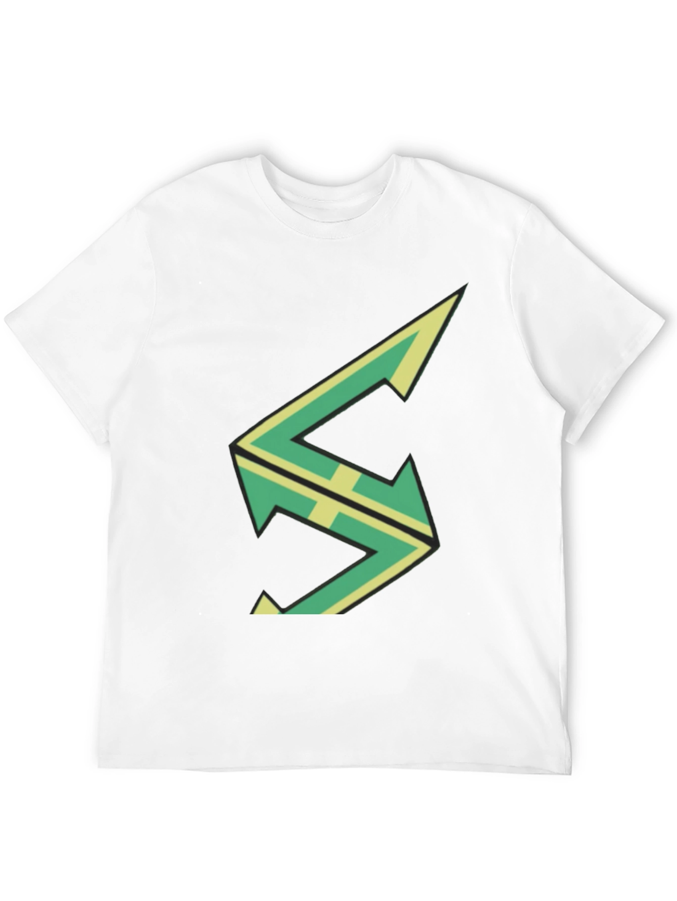 Modern Graphic Tee - Geometric Logo Black Cotton Shirt