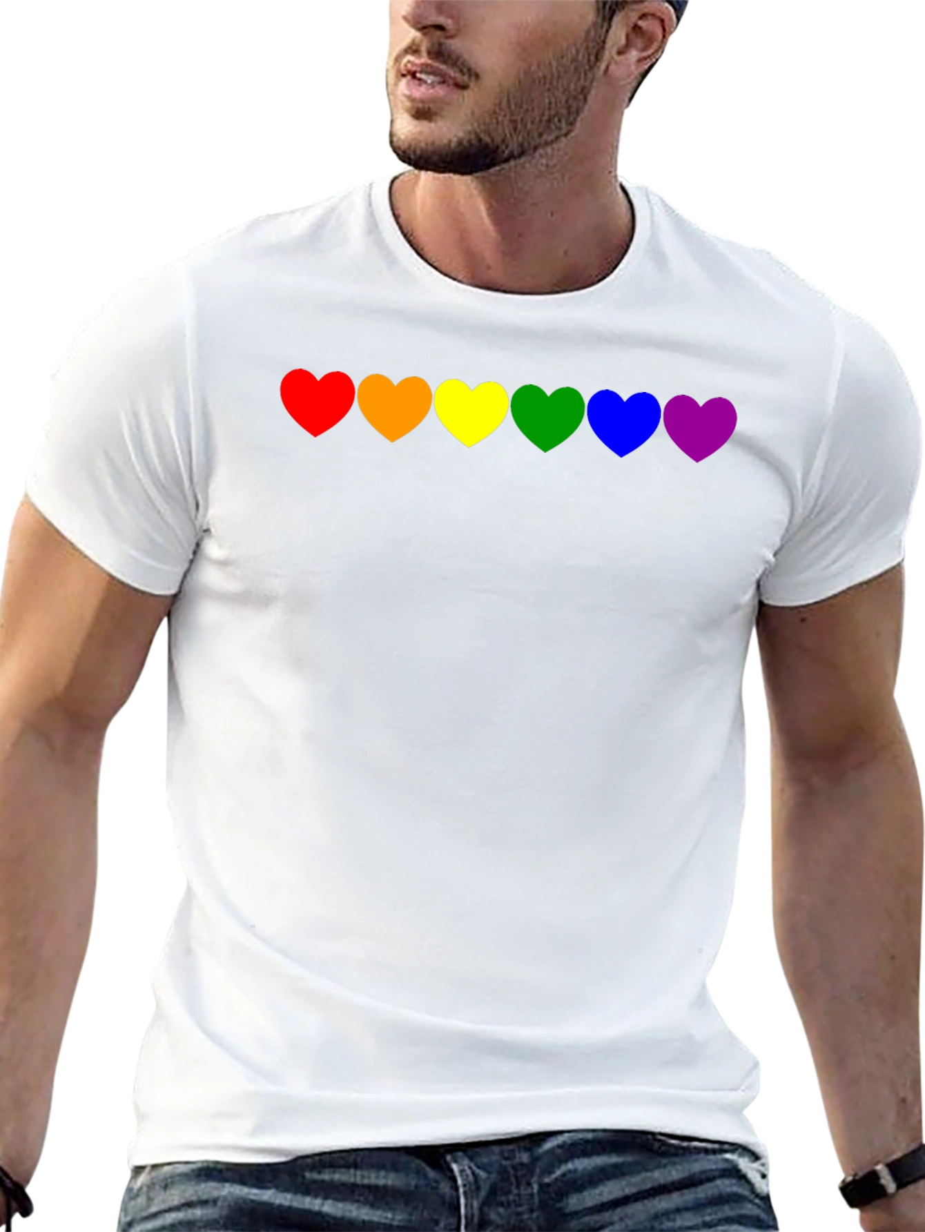 Pride Heart T-Shirt - Rainbow LGBTQ Love