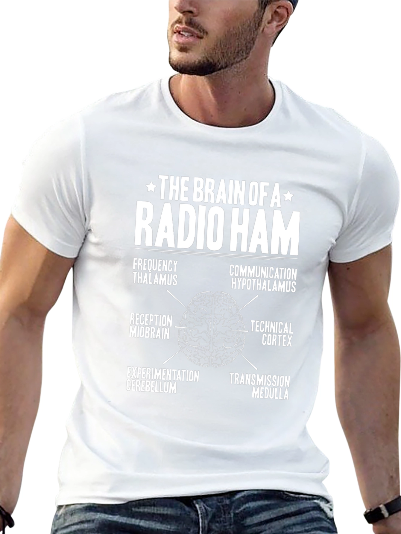 Radio Ham Brain Anatomy T-Shirt