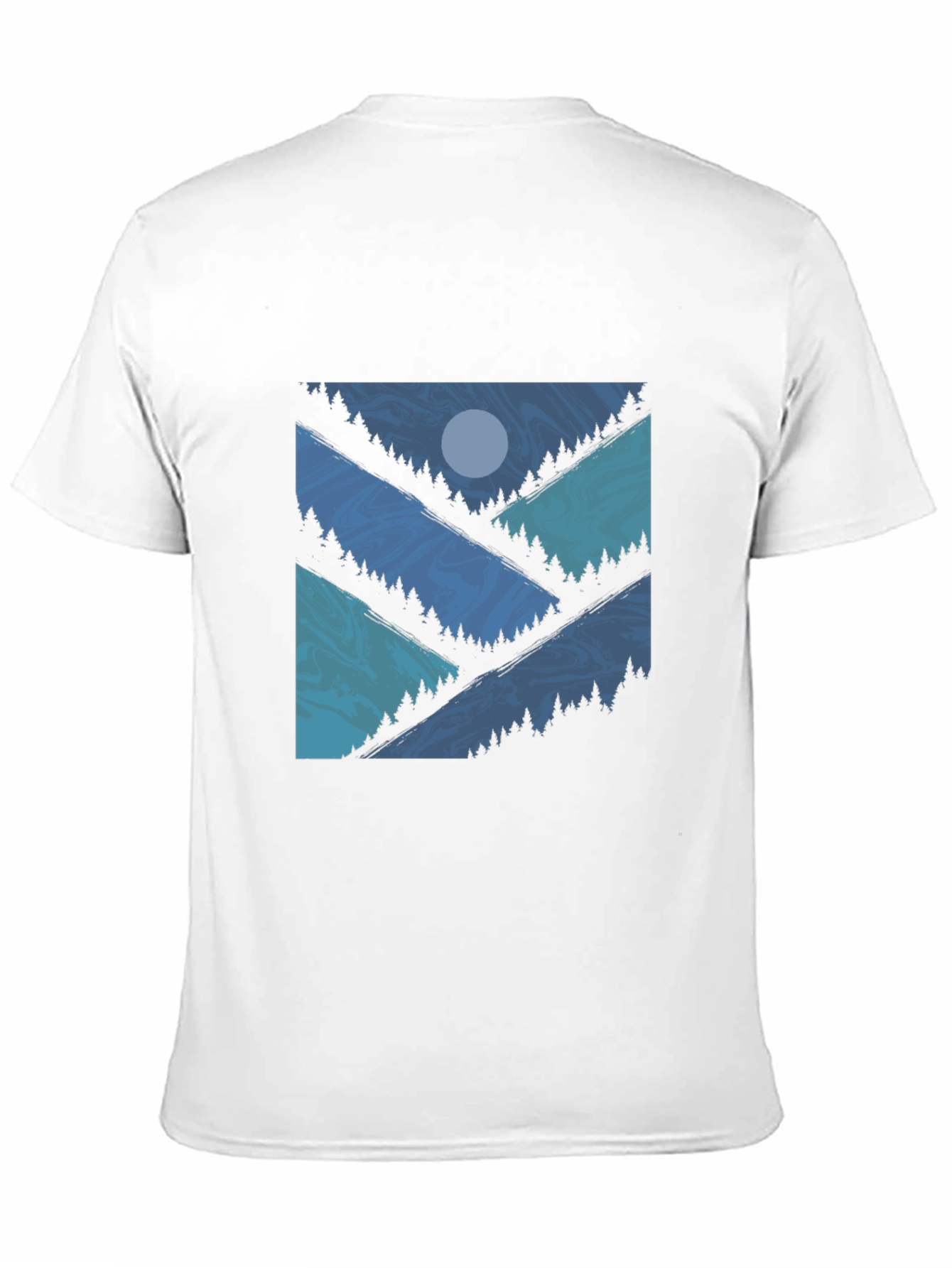 Mountainscape Graphic Tee - Black Cotton Blend