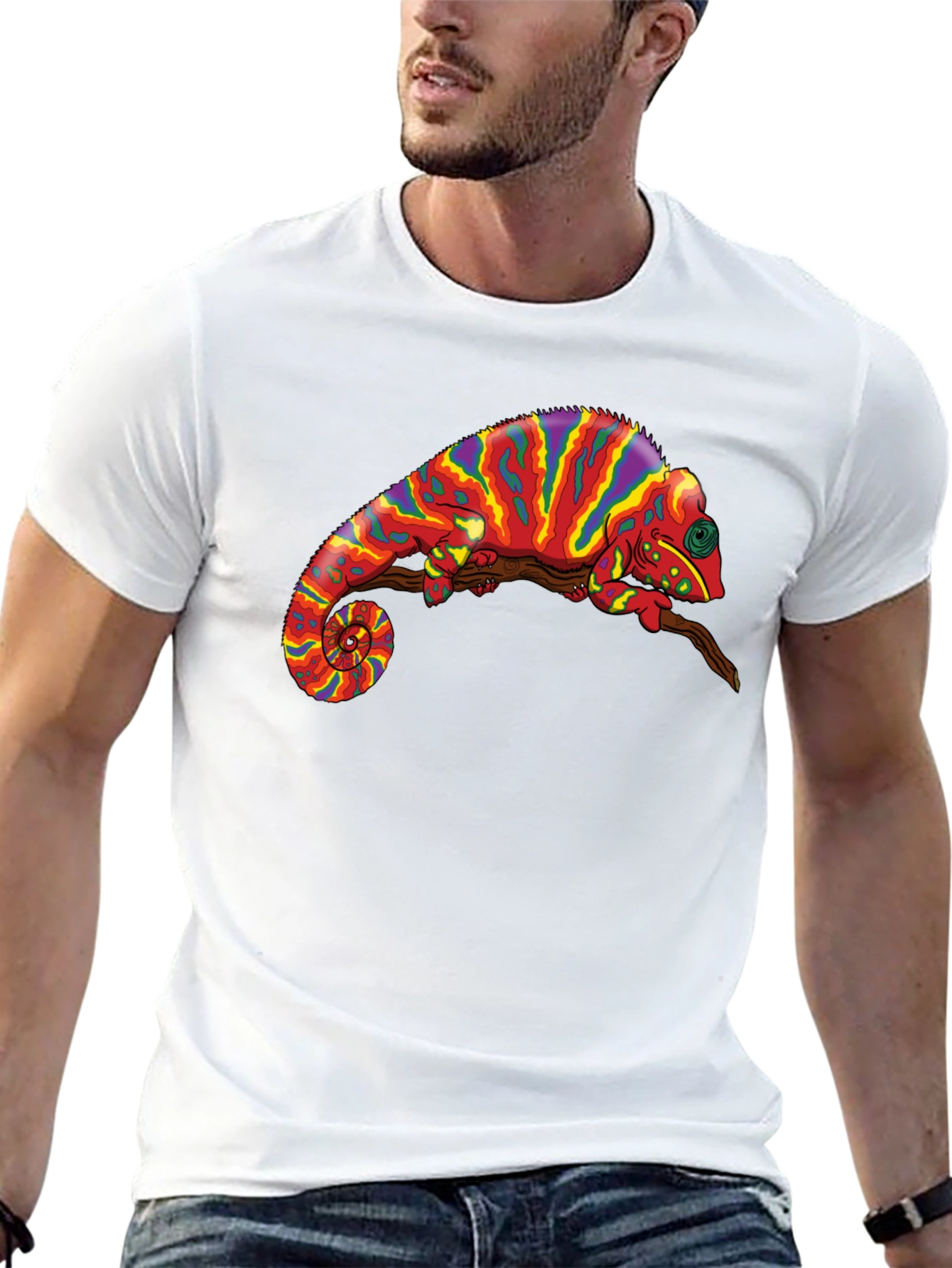 Psychedelic Chameleon Graphic Tee