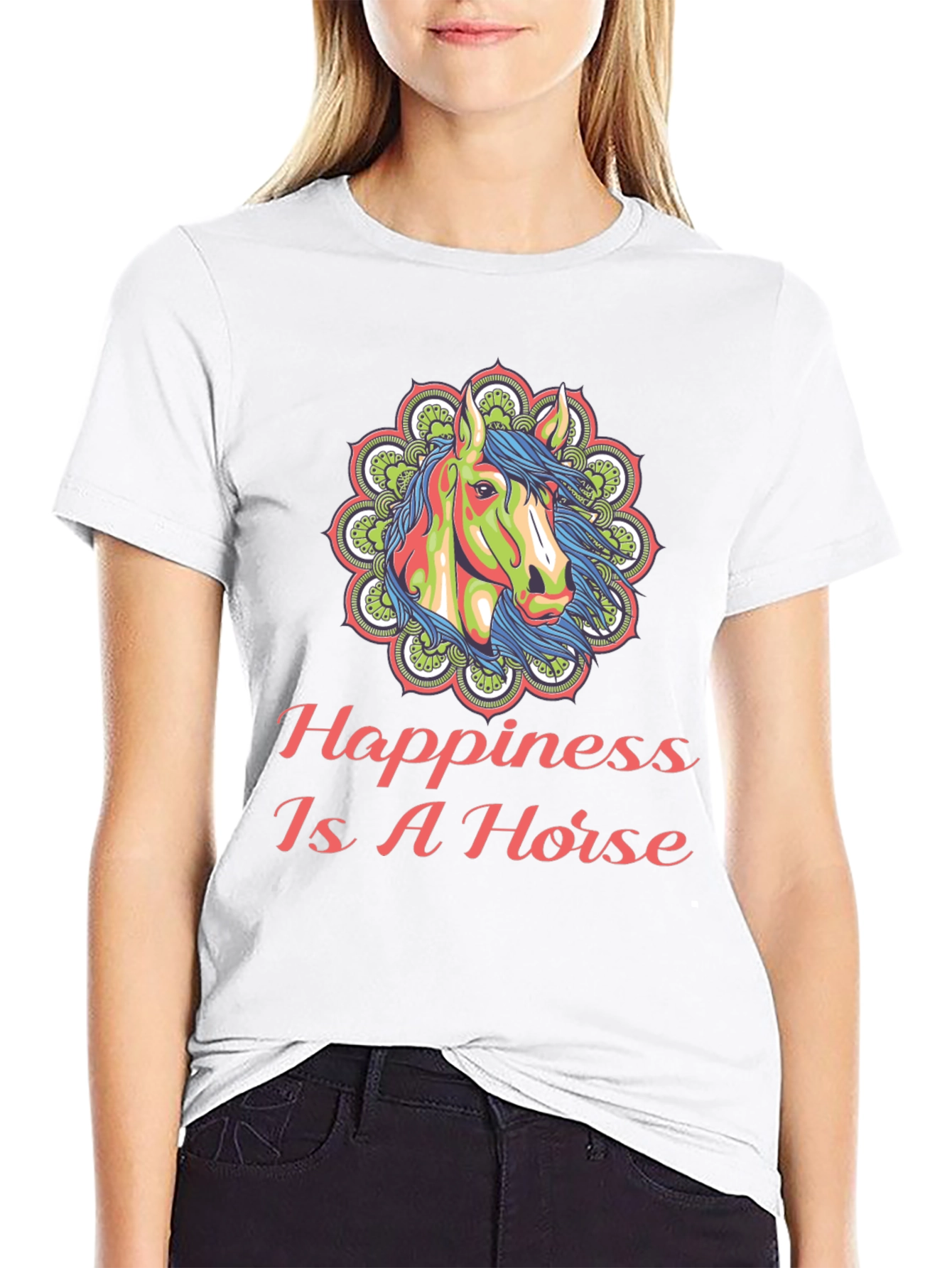 Happiness Is A Horse Graphic Tee
