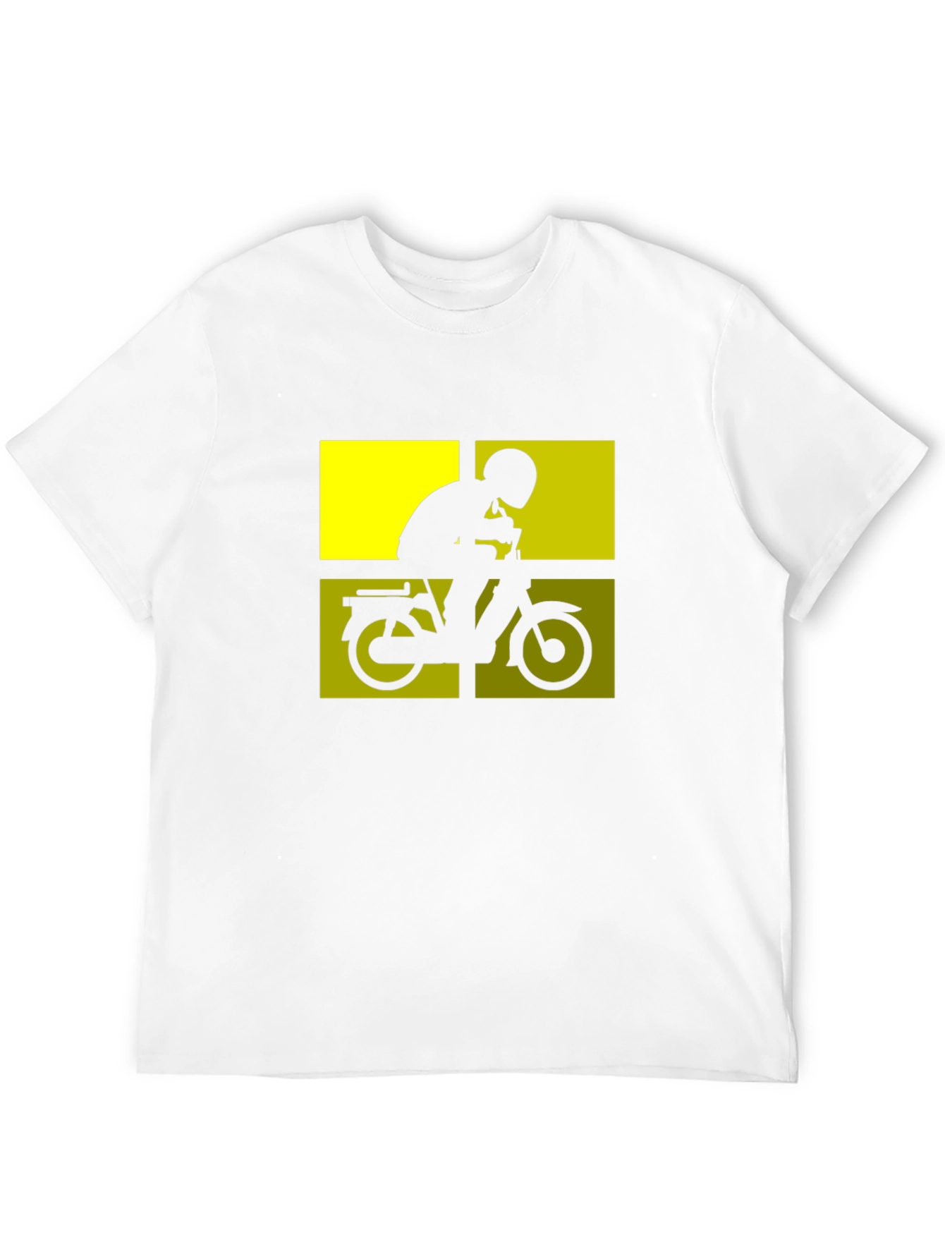 Retro Moped Rider T-Shirt - Black