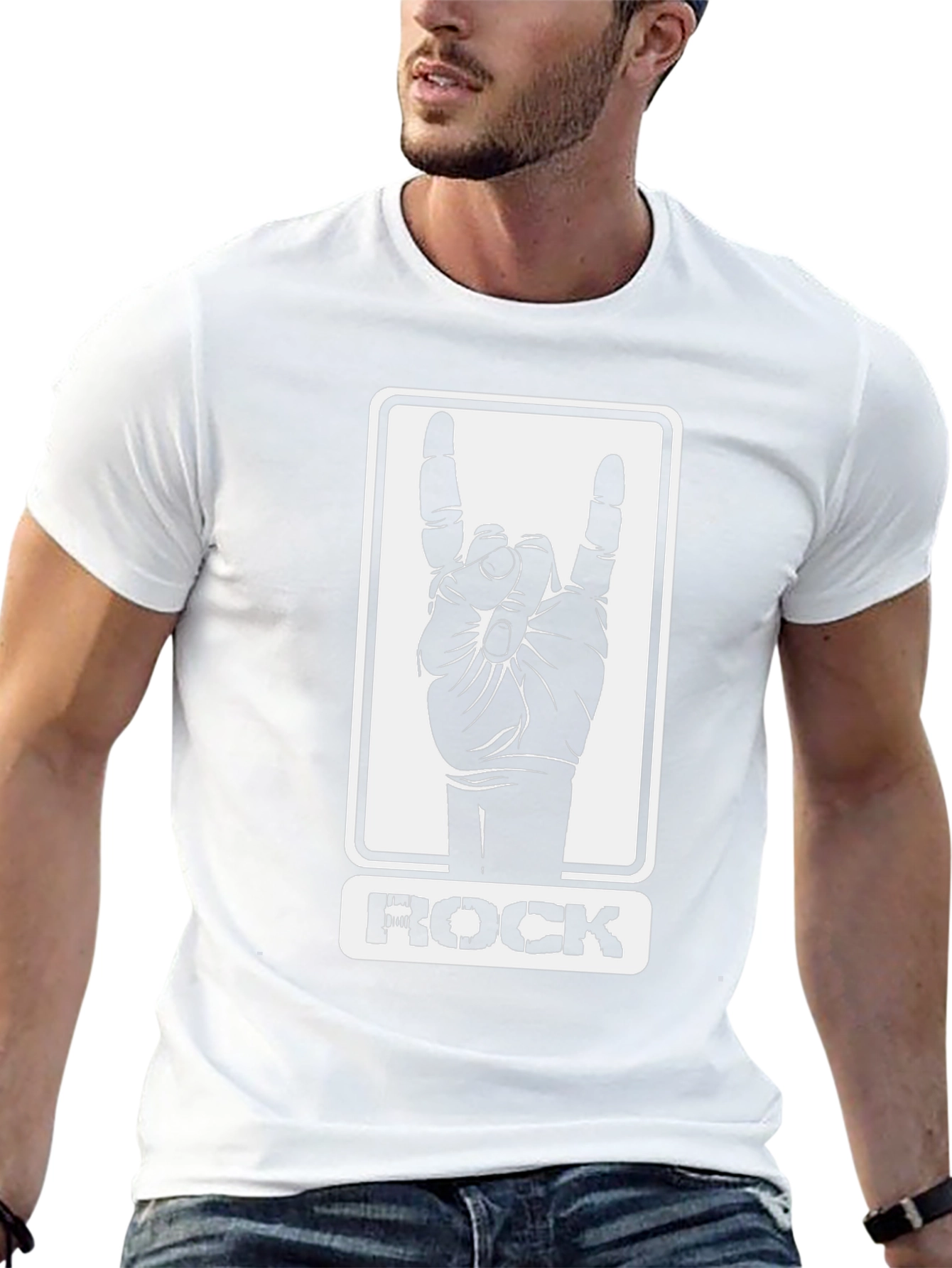 Rock Hand Sign Graphic T-Shirt