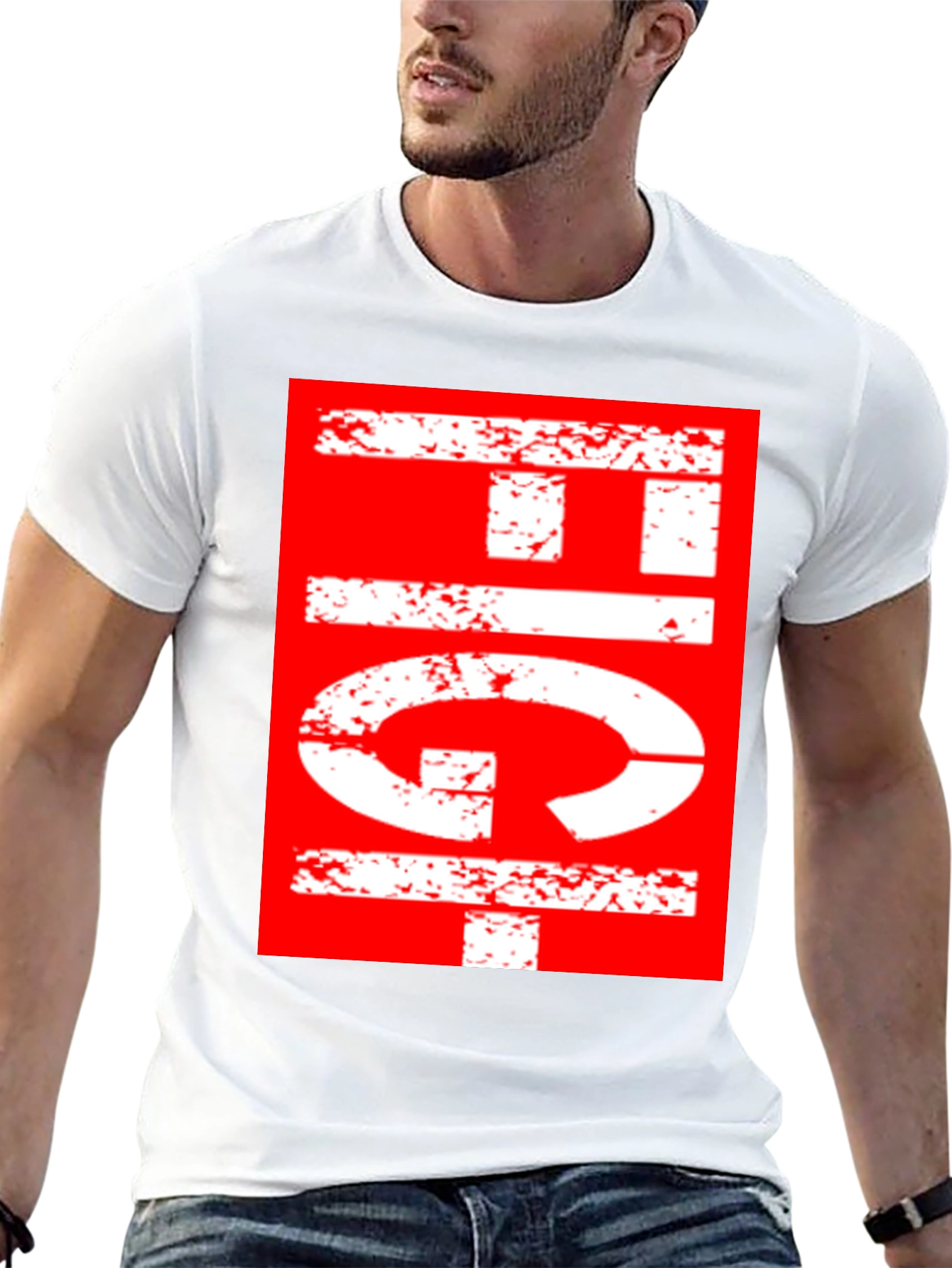 Retro Graphic Print T-Shirt - Black