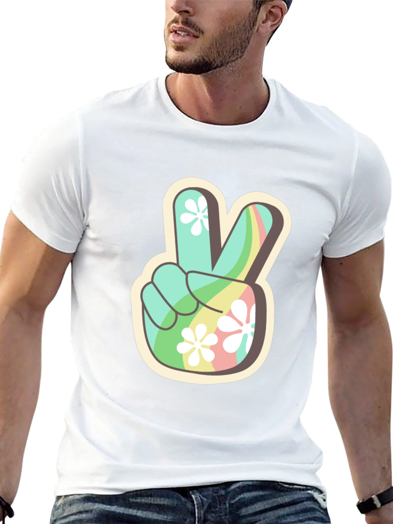 Peace Sign Graphic Tee - Retro Vibe Shirt