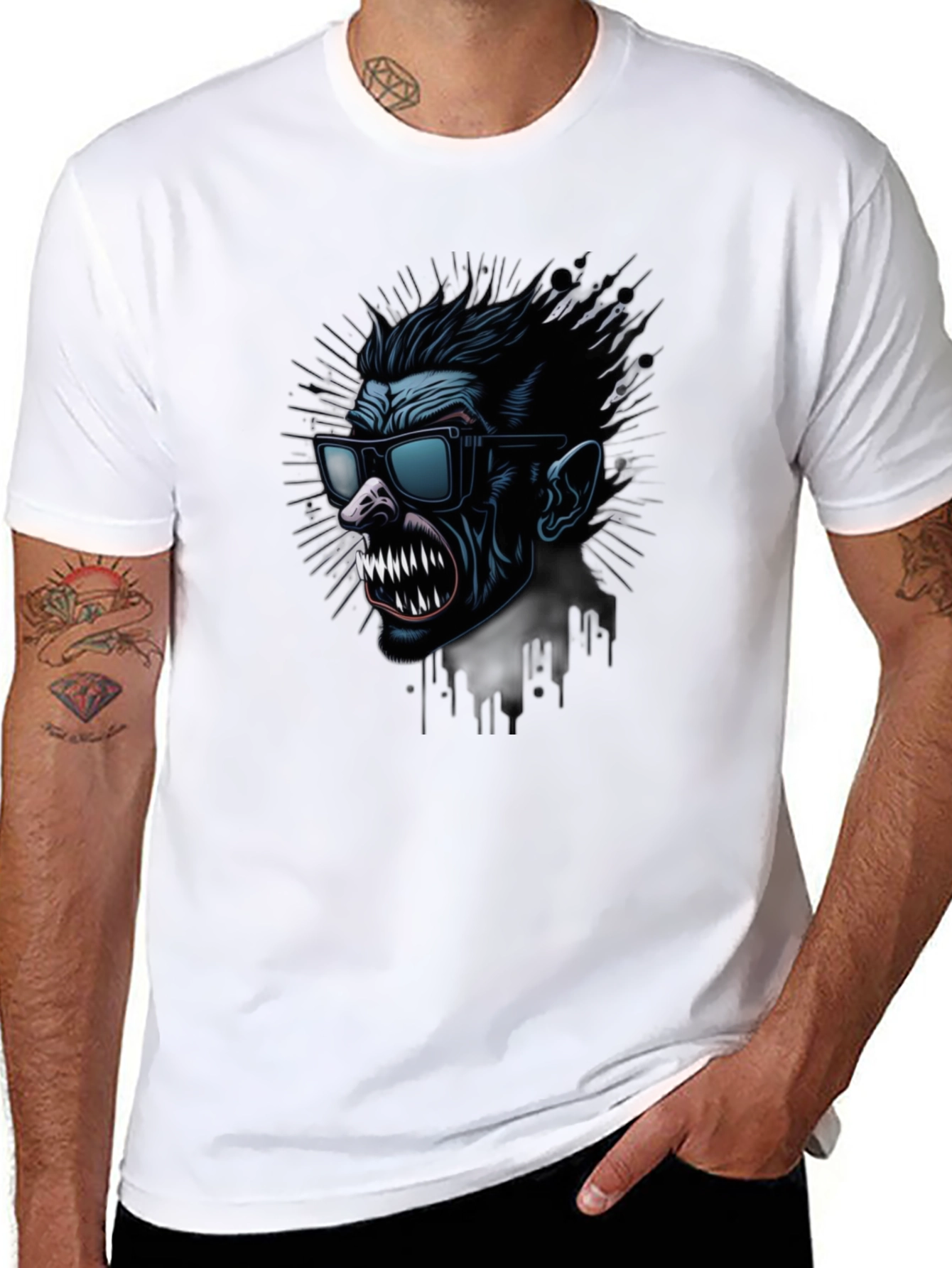 Monster Graphic Black T-Shirt