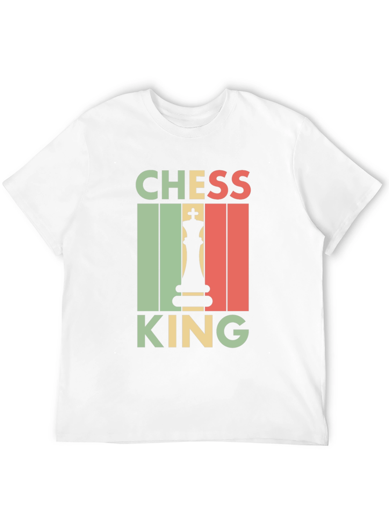 Chess King Graphic T-Shirt - Retro Style Mens Tee