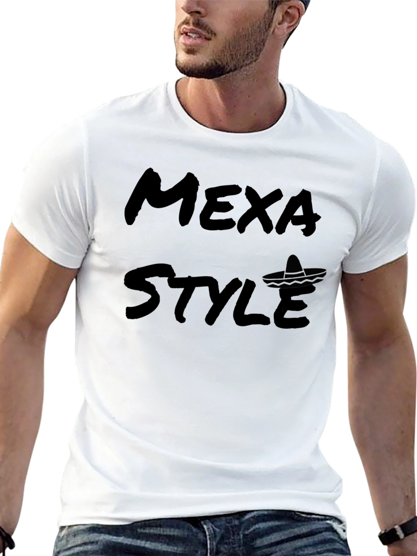 Mexa Style Graphic Tee - Black Cotton T-Shirt
