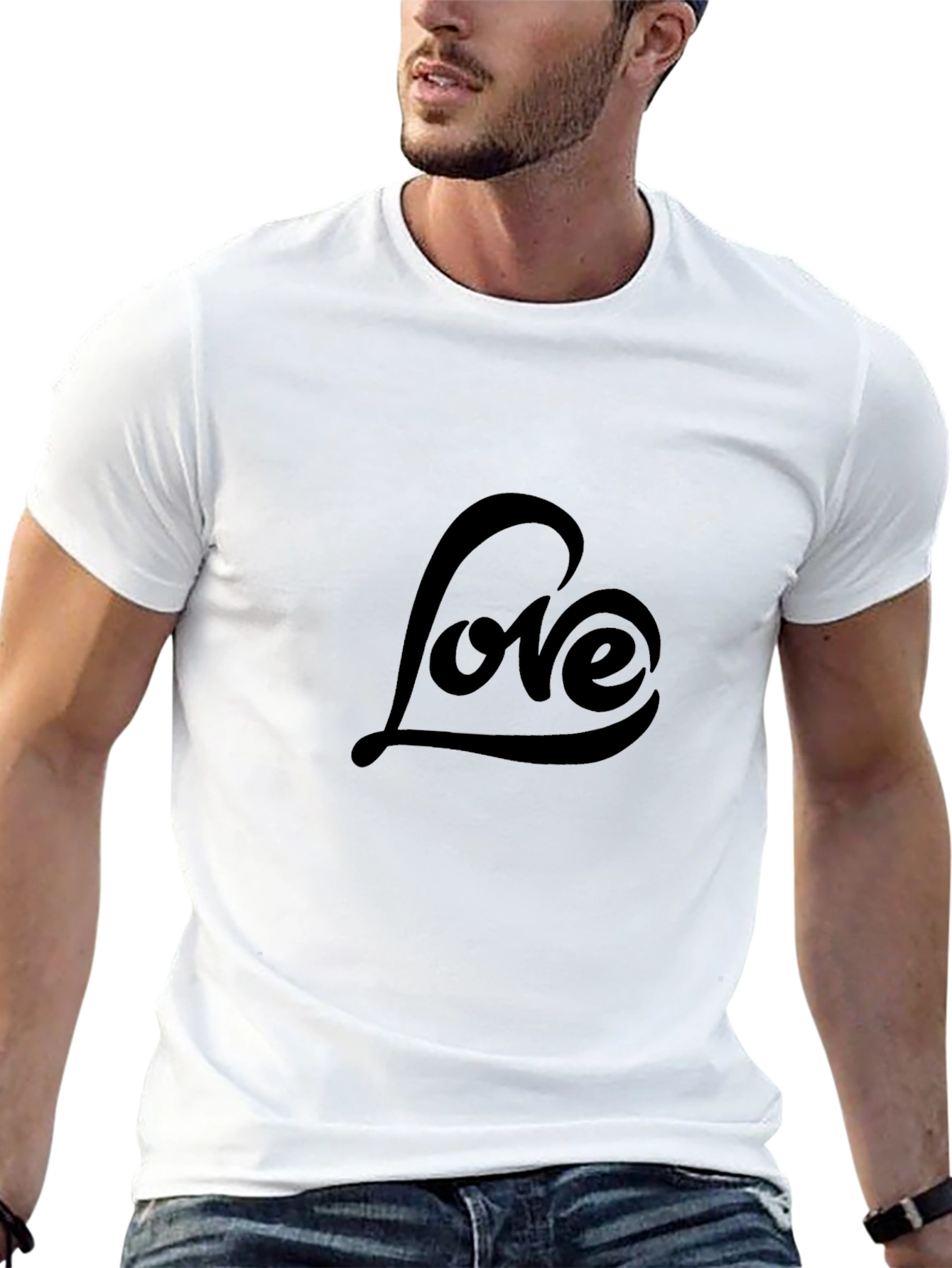 Love Script Graphic Black T-Shirt