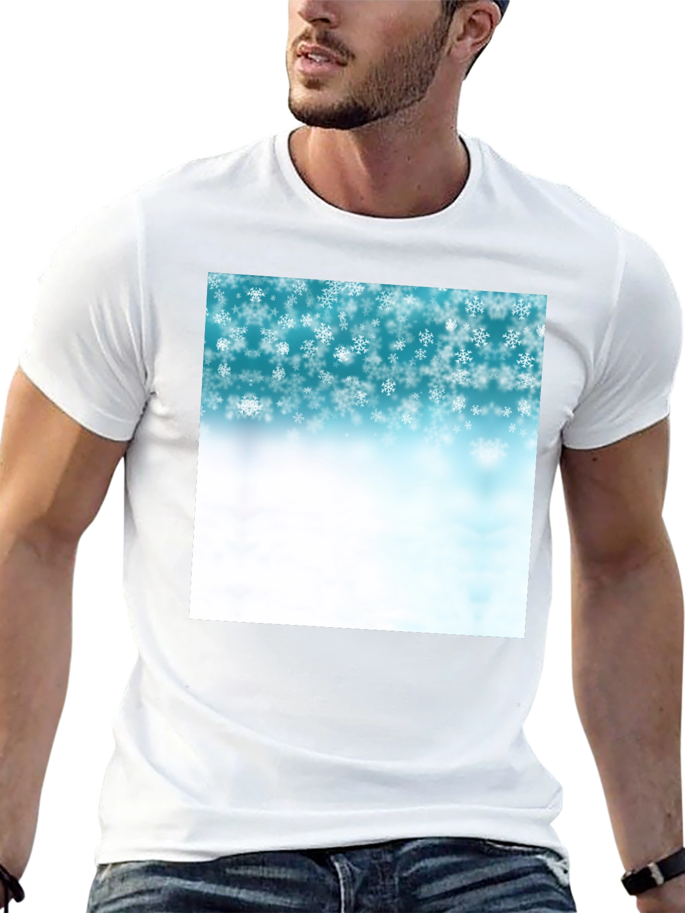 Snowflake Graphic T-Shirt - Winter Holiday Style