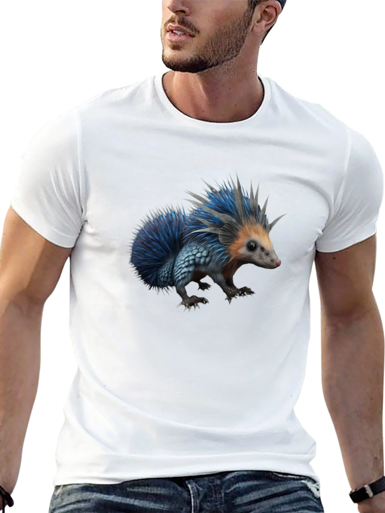 Cool Hedgehog Graphic Tee - Unique Animal Design