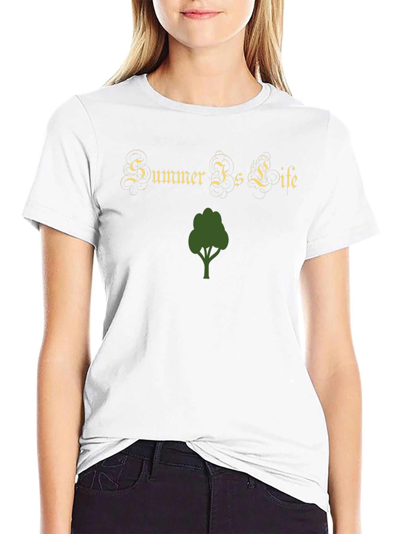 Summer Is Life Black Graphic Tee