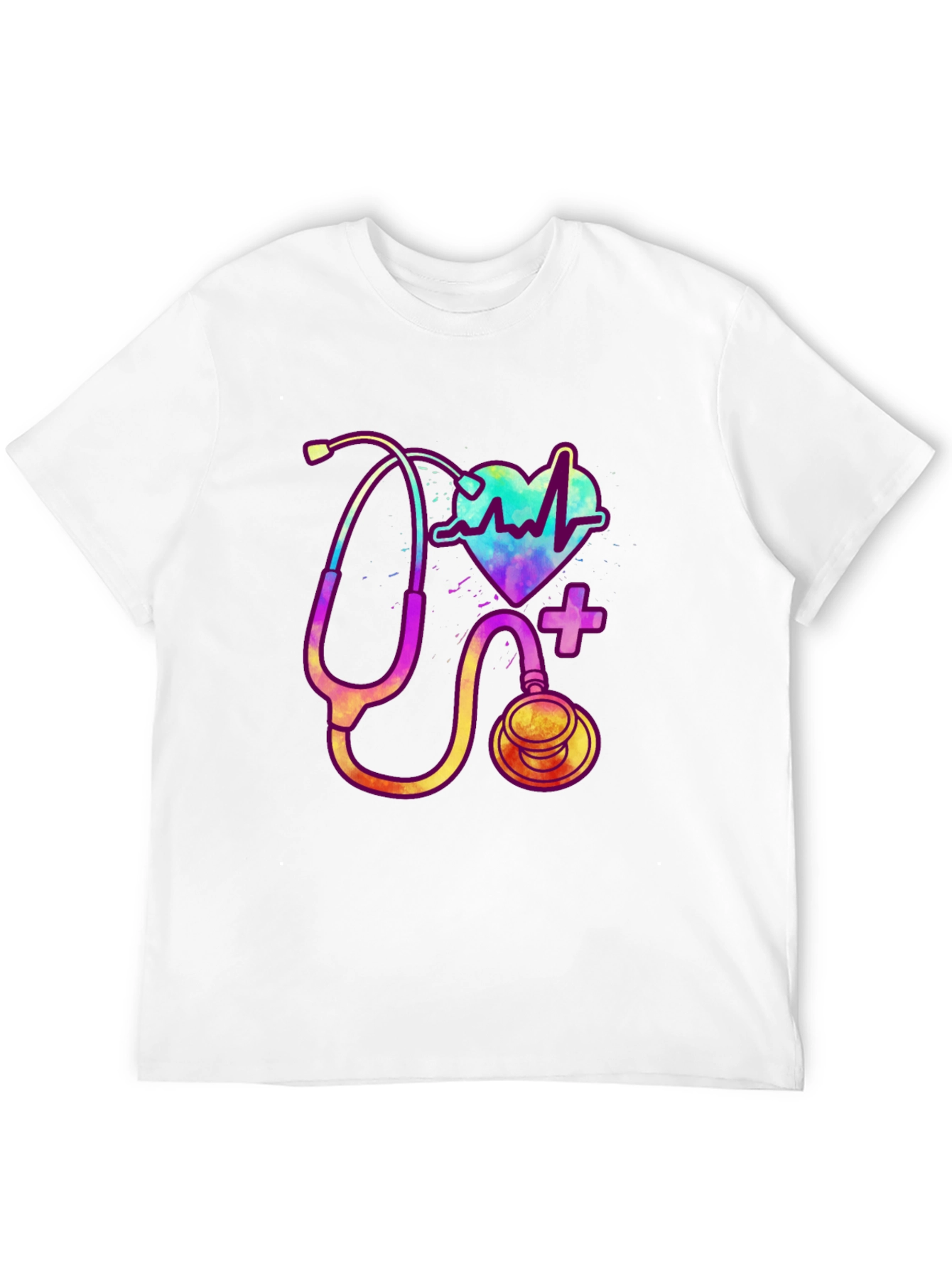 Stethoscope Heartbeat Graphic Tee - Medical Pride