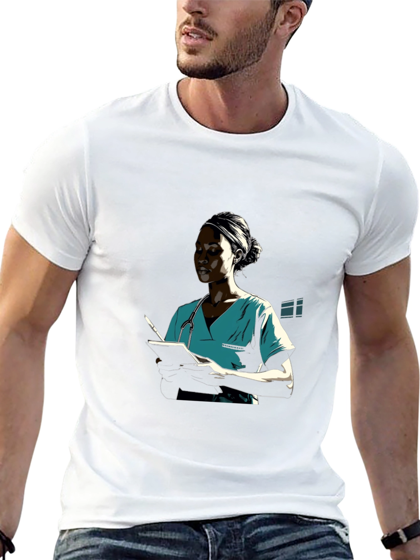 Nurse Graphic Tee - Unisex Cotton T-Shirt